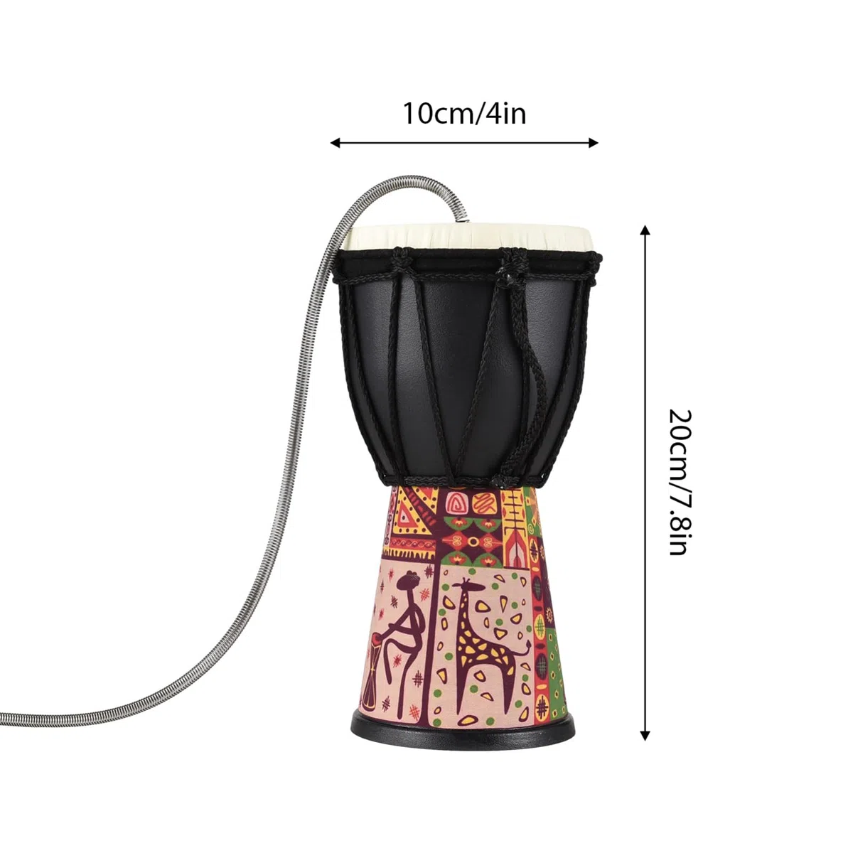 4 Zoll Thunder Drum Spring Drum Percussion Instrument für Große Versammlungen Sportveranstaltungen Feierlichkeiten (Tippe A)
