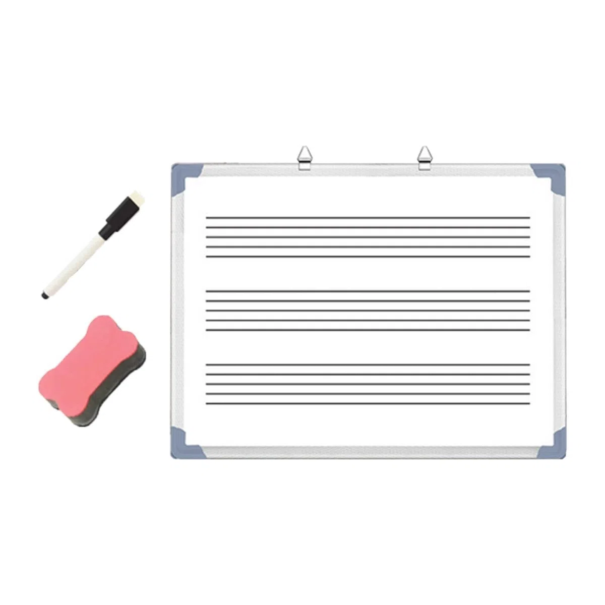 Generic Musik Whiteboard, Notizblock, Lapboard für Büro, Schule, Musiklehrer - Edelstahl, 100% weiß, Weiß