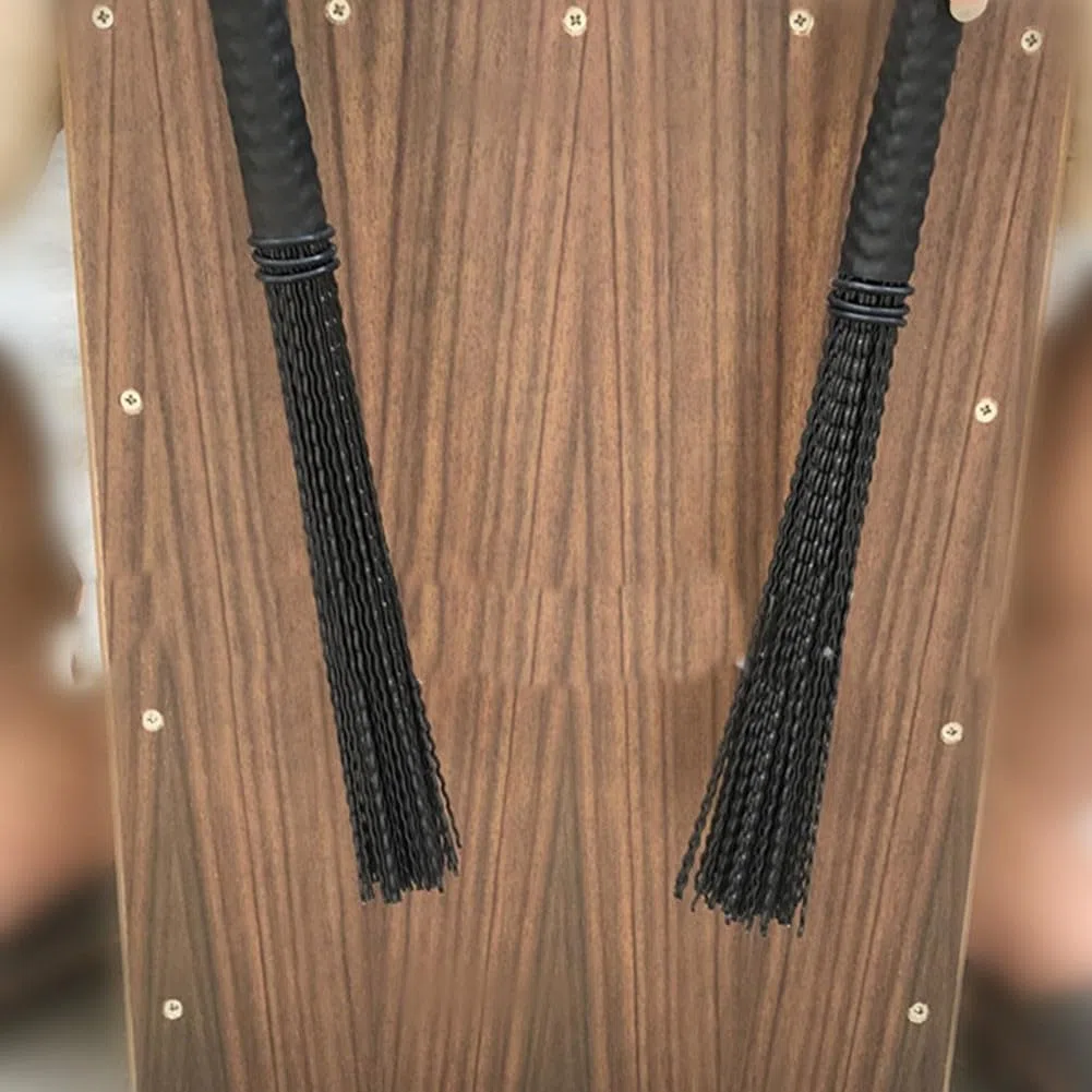 SPORTARC Drum Brushes, Nylon Rod Drum Brushes, Jazz Drum Brush, Professional Jazz Drum Brush Rod Percussion Parts (Schwarz)