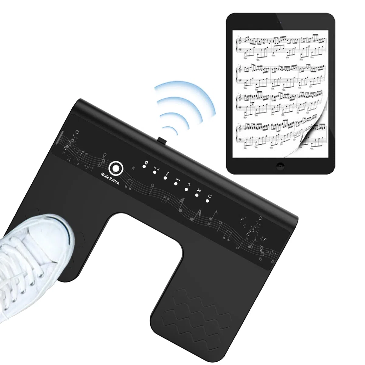 Bluetooth Page Turner Pedal: Bluetooth Fußschalter 6 Modi für Tablets Smartphones wiederaufladbar lautlos Live-Auftritte Konzerte Aufnahmestudios Instrumente Spielen oder Prompten