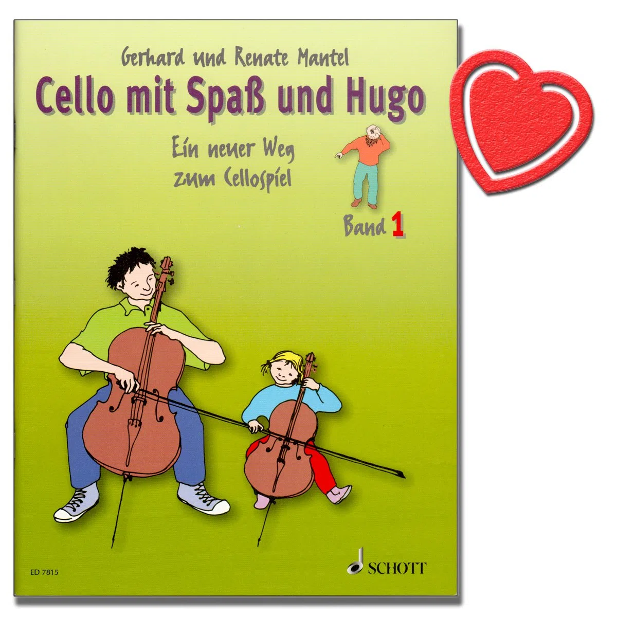 Violoncelle avec Plaisir et ruban Hugo 1/Violoncelle école s'adresse à la simple et de Cours En Groupe avec des enfants de 5-10 ans. [avec cœur note pince]