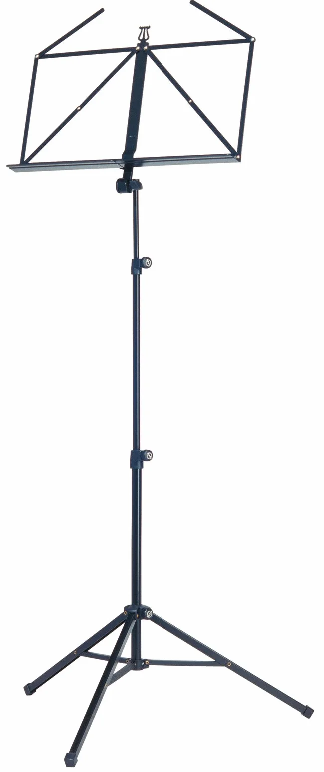 K&M 10065 Notenpult Schwarz – Faltbarer Notenständer für Trompetenkoffer – Ausziehbares Stativ von 58,5 – 122 cm Höhe