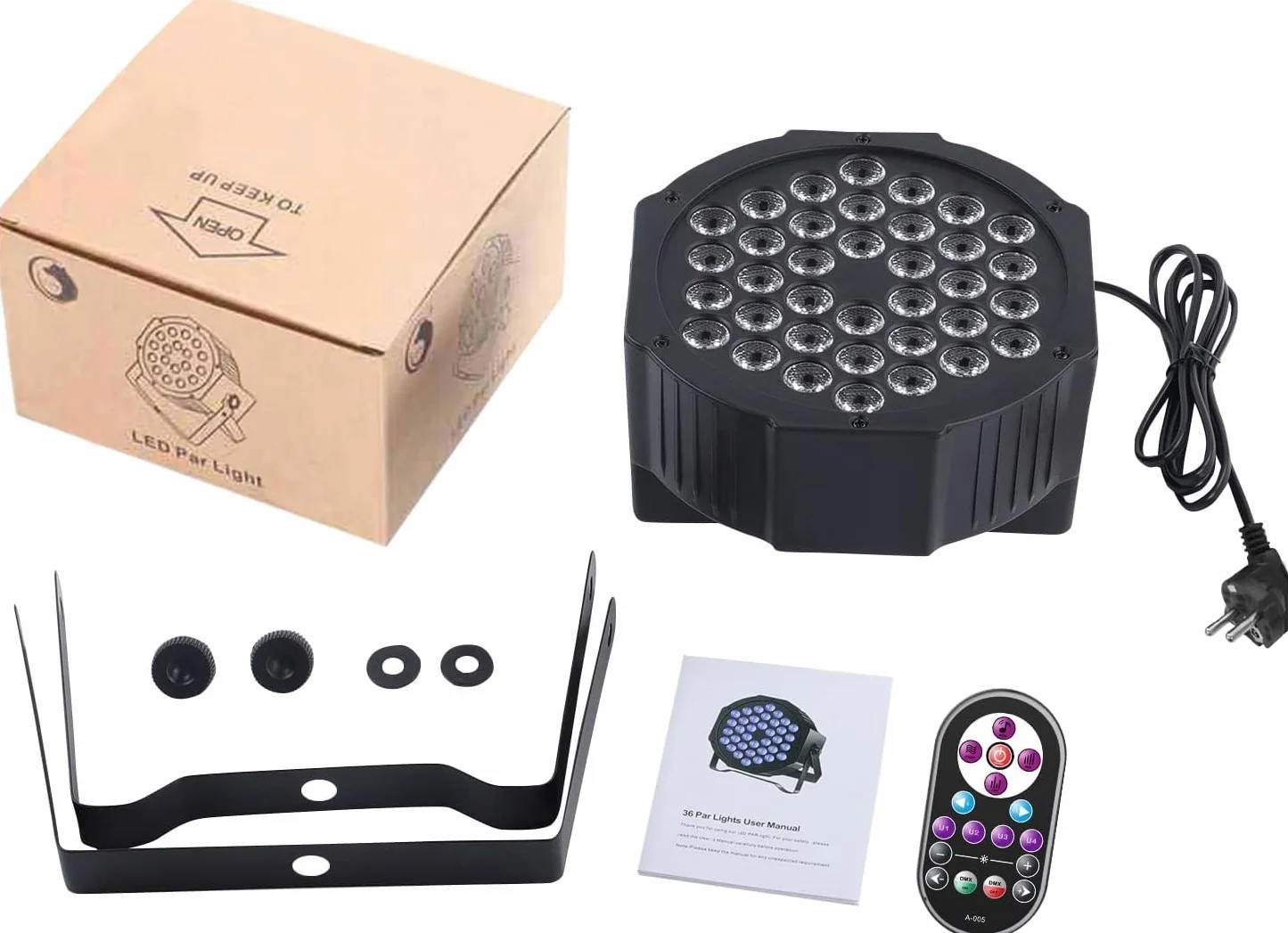 2er UV Schwarzlicht, UKing 36 LED UV Beleuchtung Par Lampe Lichter mit Fernbdienung und DMX512 Steuerung 7 Modi Sound Aktiviert Großartig für Bar DJ Disco Club Party Licht