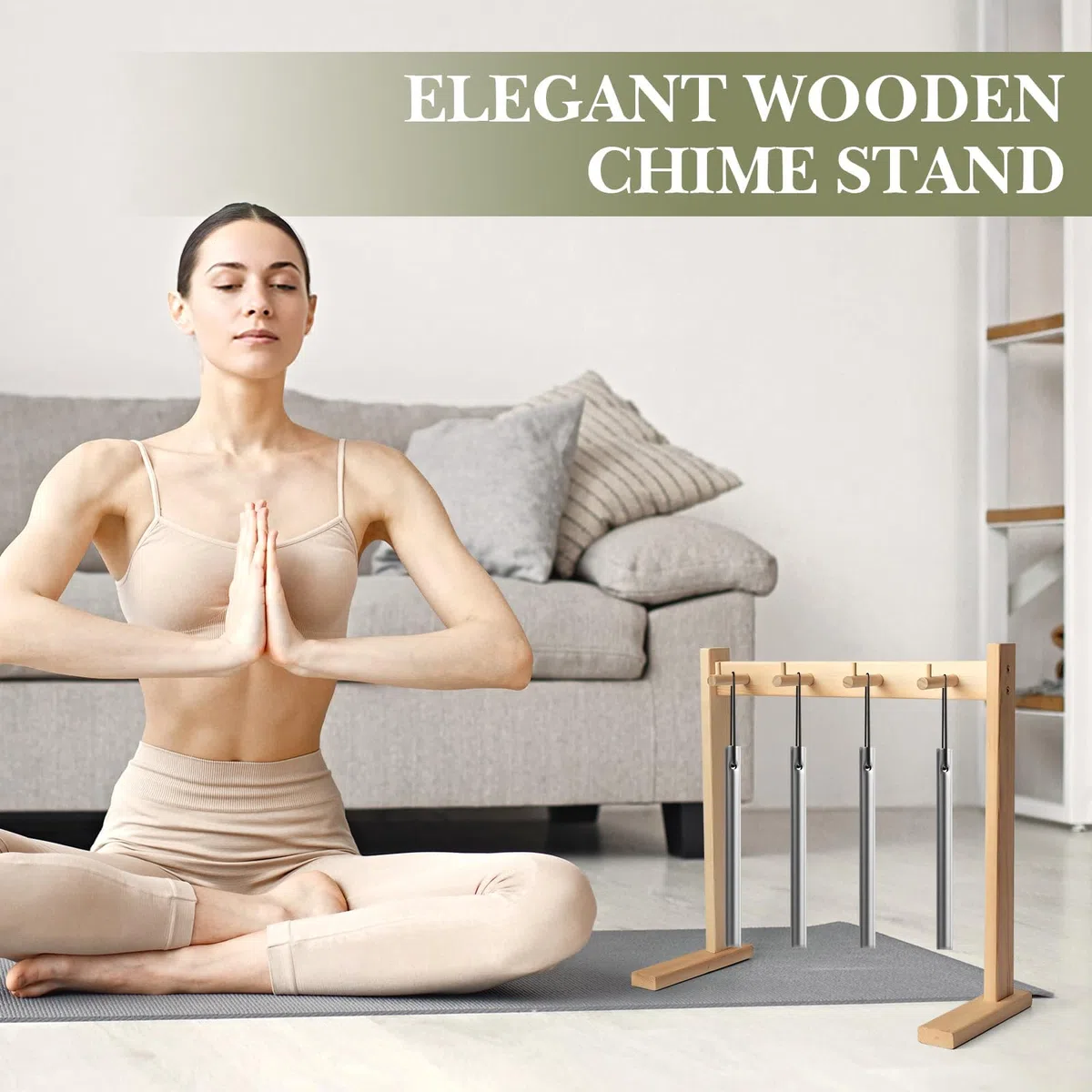 Klangständer, stabil, multifunktional, professionell, für Meditation, Teestube, Yoga, Schreibtisch, Holzständer
