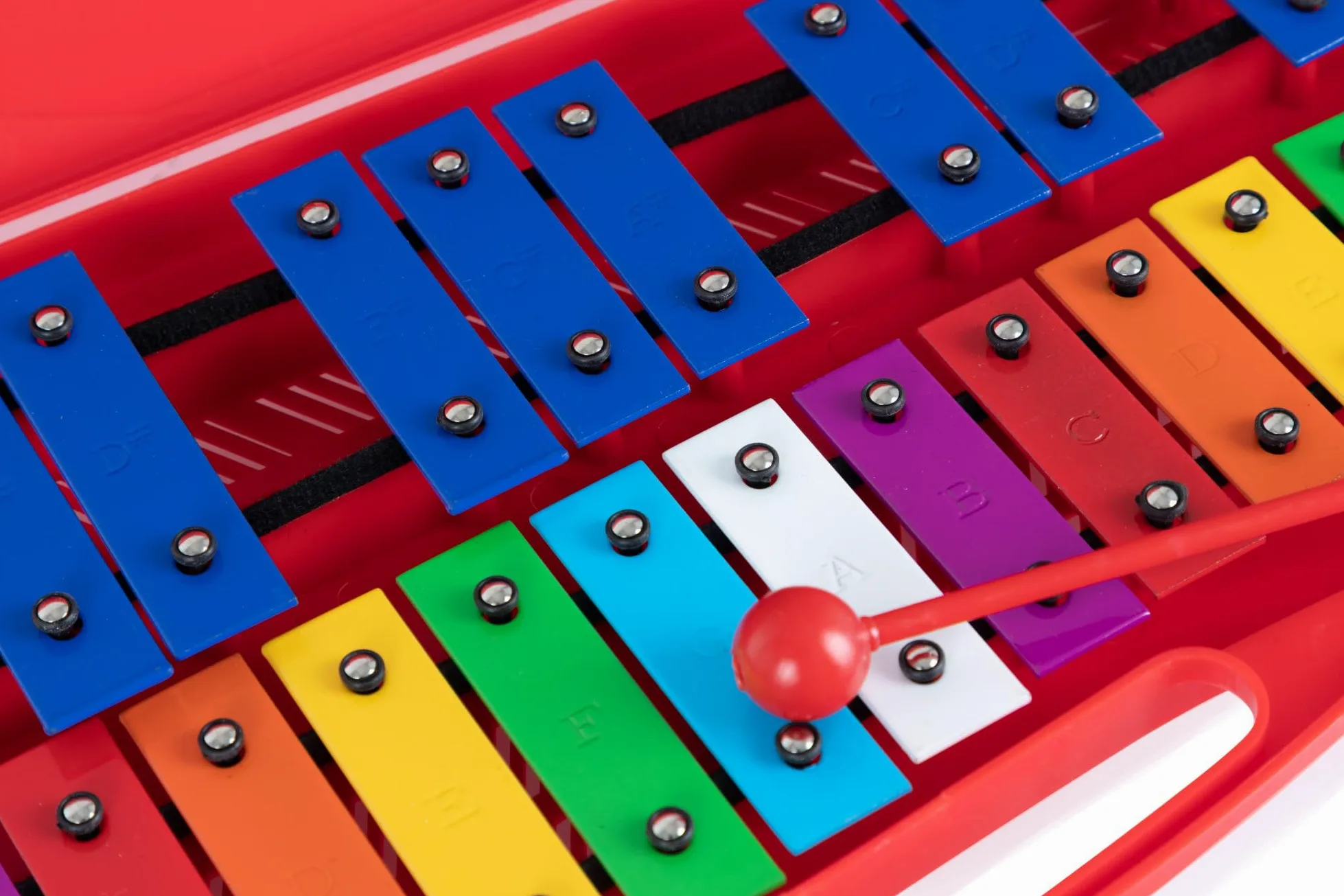 Classic Cantabile GSR-25 Sopran Glockenspiel - Kinder Xylophon mit 25 Tönen - Inklusive praktischem Tragekoffer und Schlägeln - Rot