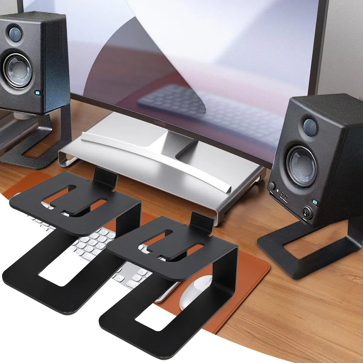 Heavy-duty Monitor Stands, Studio Monitor Riser, Vibration-proof Speaker Stands, Bookshelf Speakers, Studio Monitor Stand, Computer Gaming Desk Speaker Stand For Studio, 22x16x14cm/8.66x6.3x5.51 Zoll