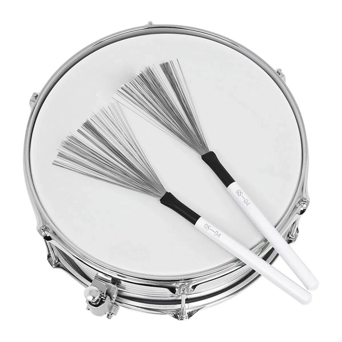 Trommelbürste für Jazzdrums mit Langlebigem Ahorngriff und Hochkohlenstoffstahl Draht Vielseitig und Tragbar für Schlagzeugsets für Anfänger und Musiker
