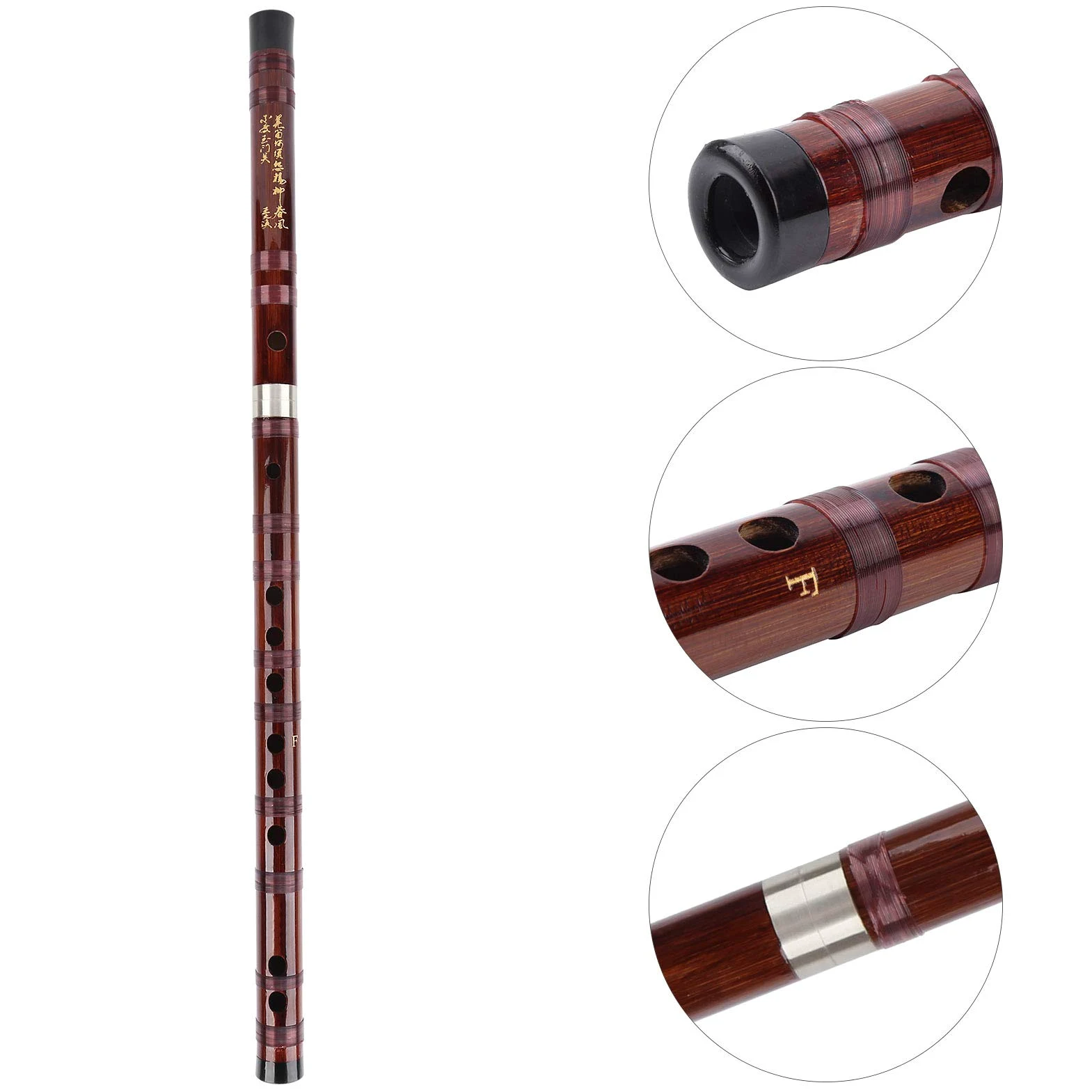 Bambusflöte Dizi, handgemachtes traditionelles chinesisches Musikinstrument Key F, für beliebte professionelle Lieder(Key of F)