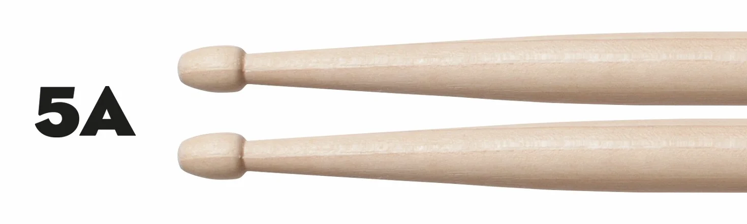 CASCHA Professional Schlagzeugsticks 5A robuste Ahorn Sticks I Trommelstöcke Holz I Profi Schlagzeug Zubehör I Drumsticks Maple I Schlagzeugstöcke I Trommelsticks Holzkopf Modell 12 Paar (24 St.)