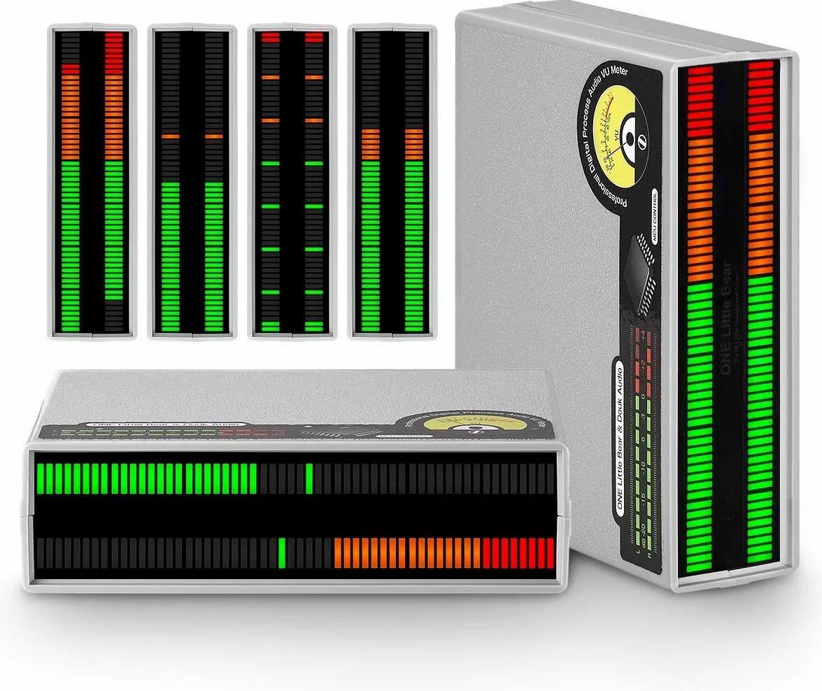 Douk Audio 56 Bit Level Meter LED Music Spectrum Display Stereo Sound Indicator (Green&Orange&Red Version)