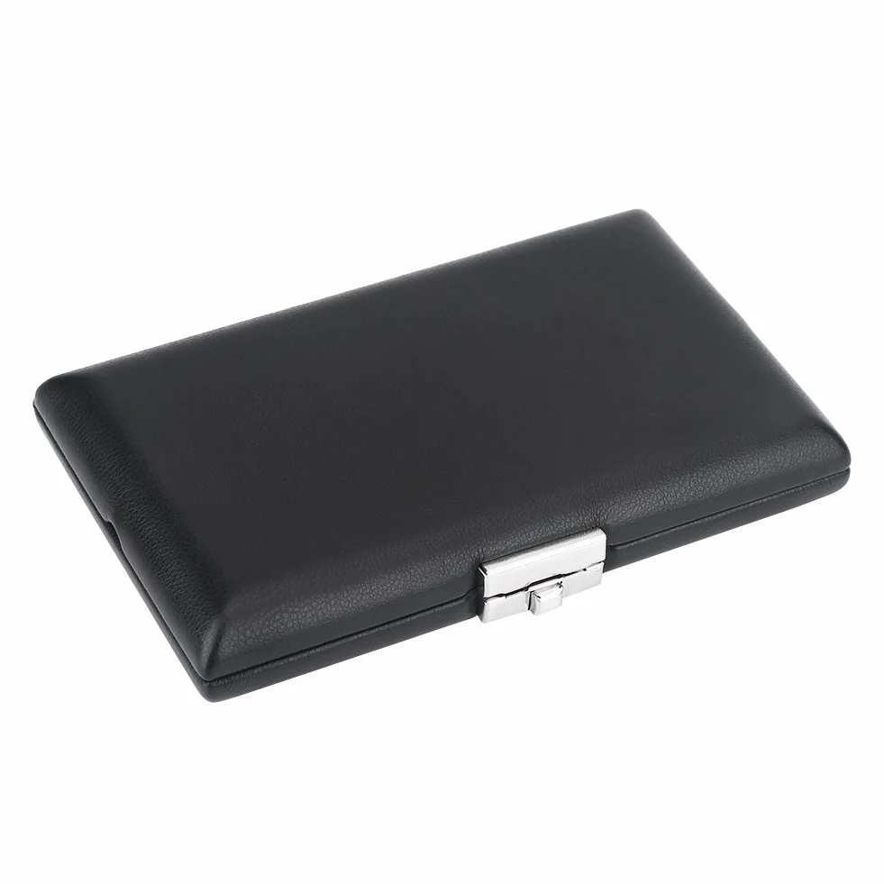 Fagott Rohretui,Reed Container,Bassoon Reed Case,Bassoon Reed Case Fagottrohr Box Fagott Zubehör,Pu Leder Abdeckung Schwarz Bassoon Reed Container Box Case Mit Schlitzen Für 6St Schilf Fagott Zubehör