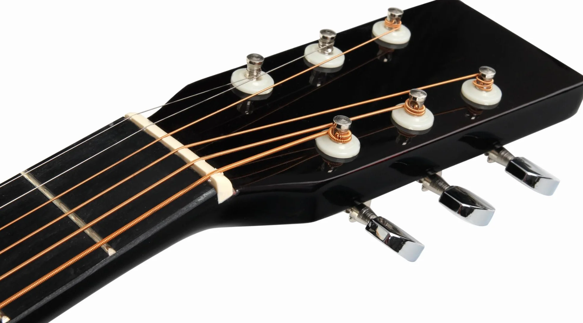 Classic Cantabile WS-10BK-LH Linkshänder Westerngitarre (Dreadnought, Western akustik, Stahlsaiten, Anfänger & Fortgeschrittene, Lefthand) schwarz