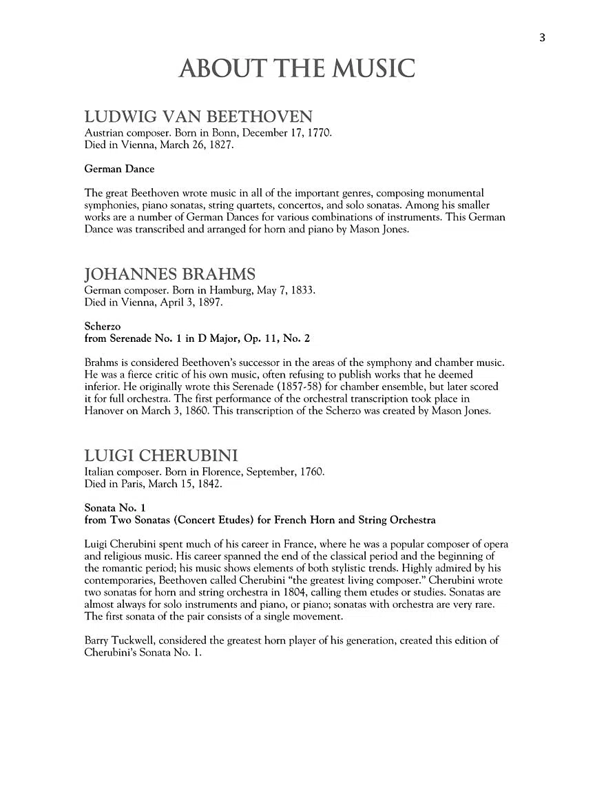 The Horn Collection - Intermediate: Noten, CD für Horn, Klavier: Intermediate Level, G. Schirmer Instrumental Library, 12 Pieces by 12 Composers