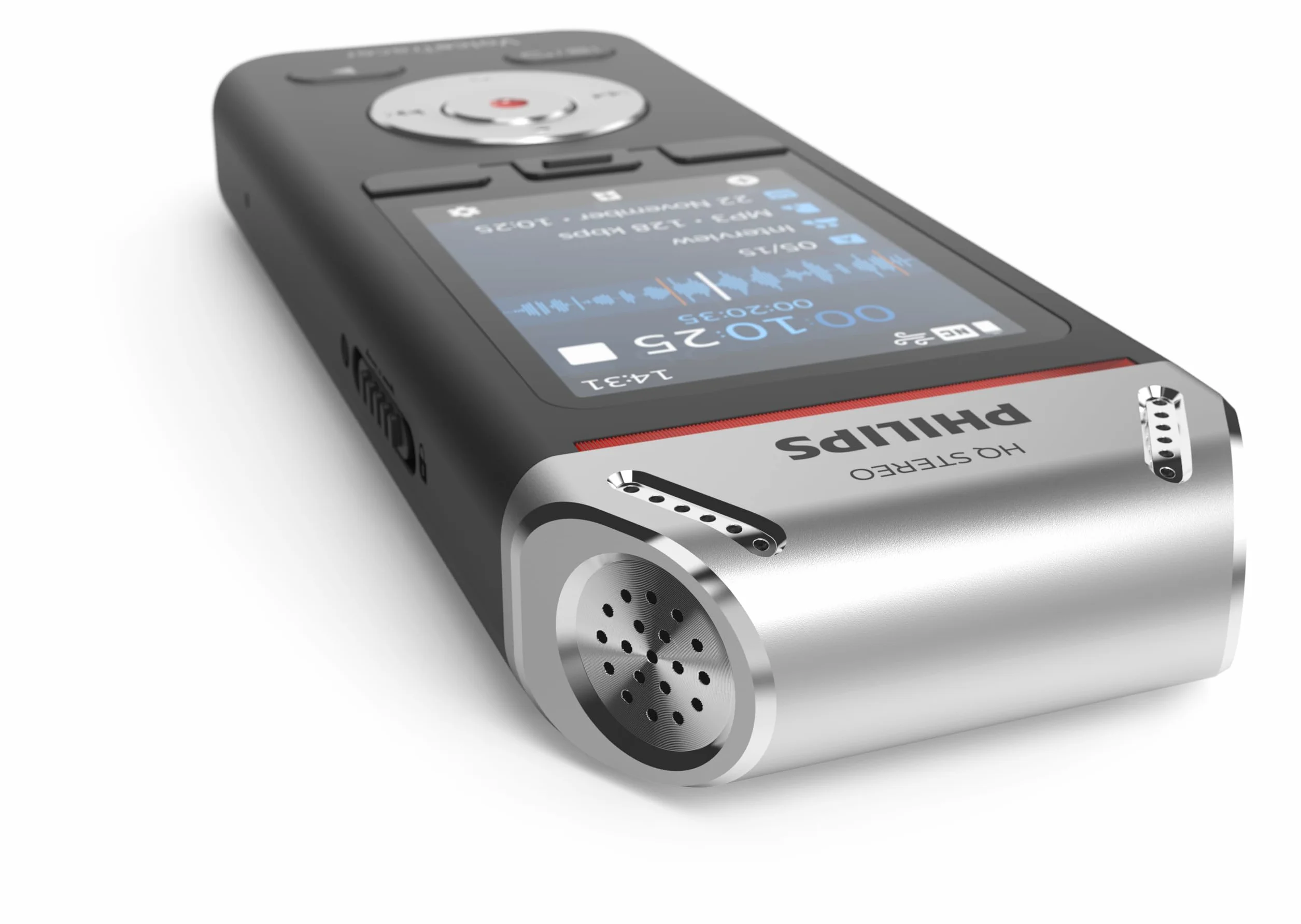 Philips VoiceTracer DVT2110 digitales Diktiergerät Audiorecorder Aufnahmegerät für Notizen 2 High-Fidelity, Mikrofone, 8GB