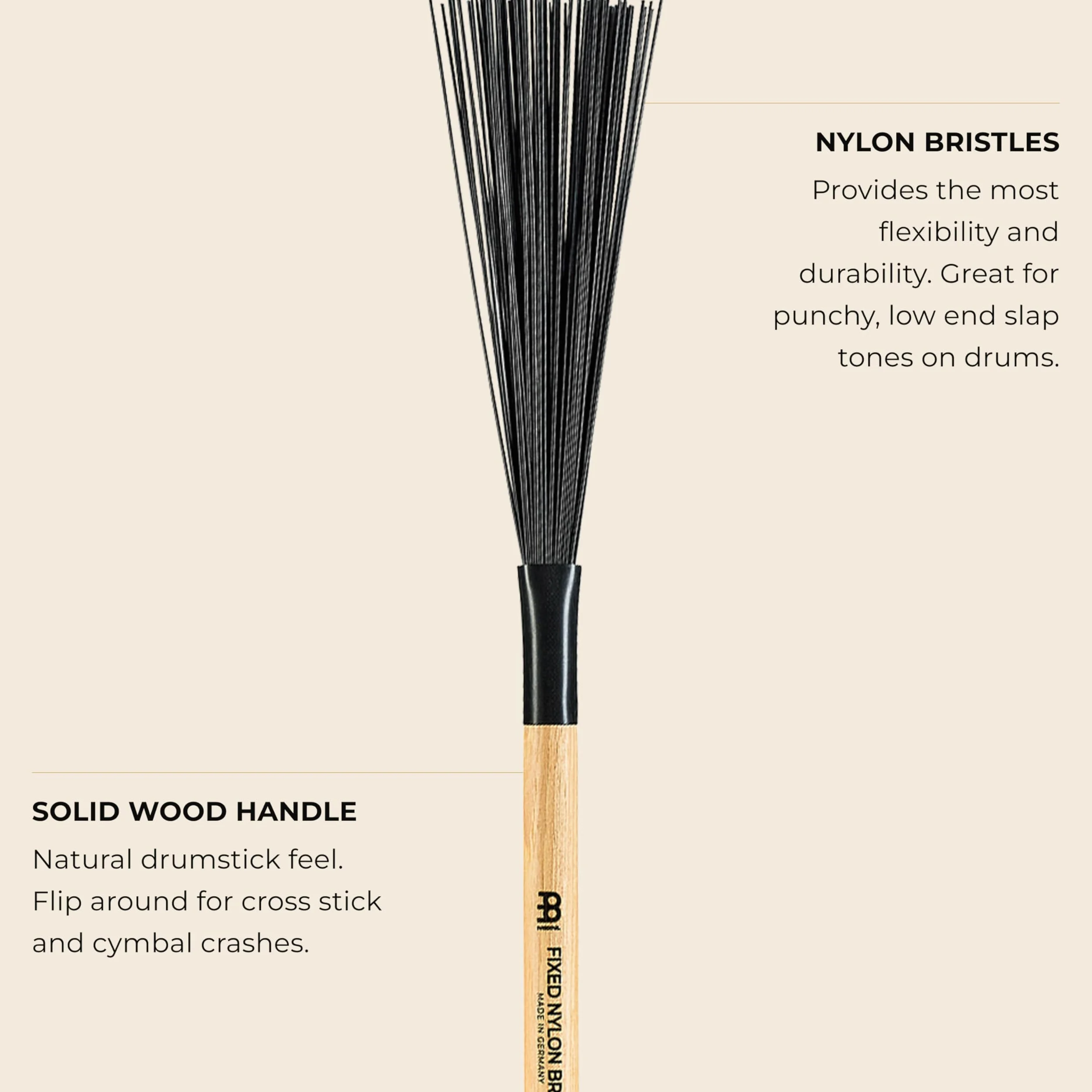Nylonowe Miotły Fixed (niechowane) Meinl Stick & Brush (SB303)