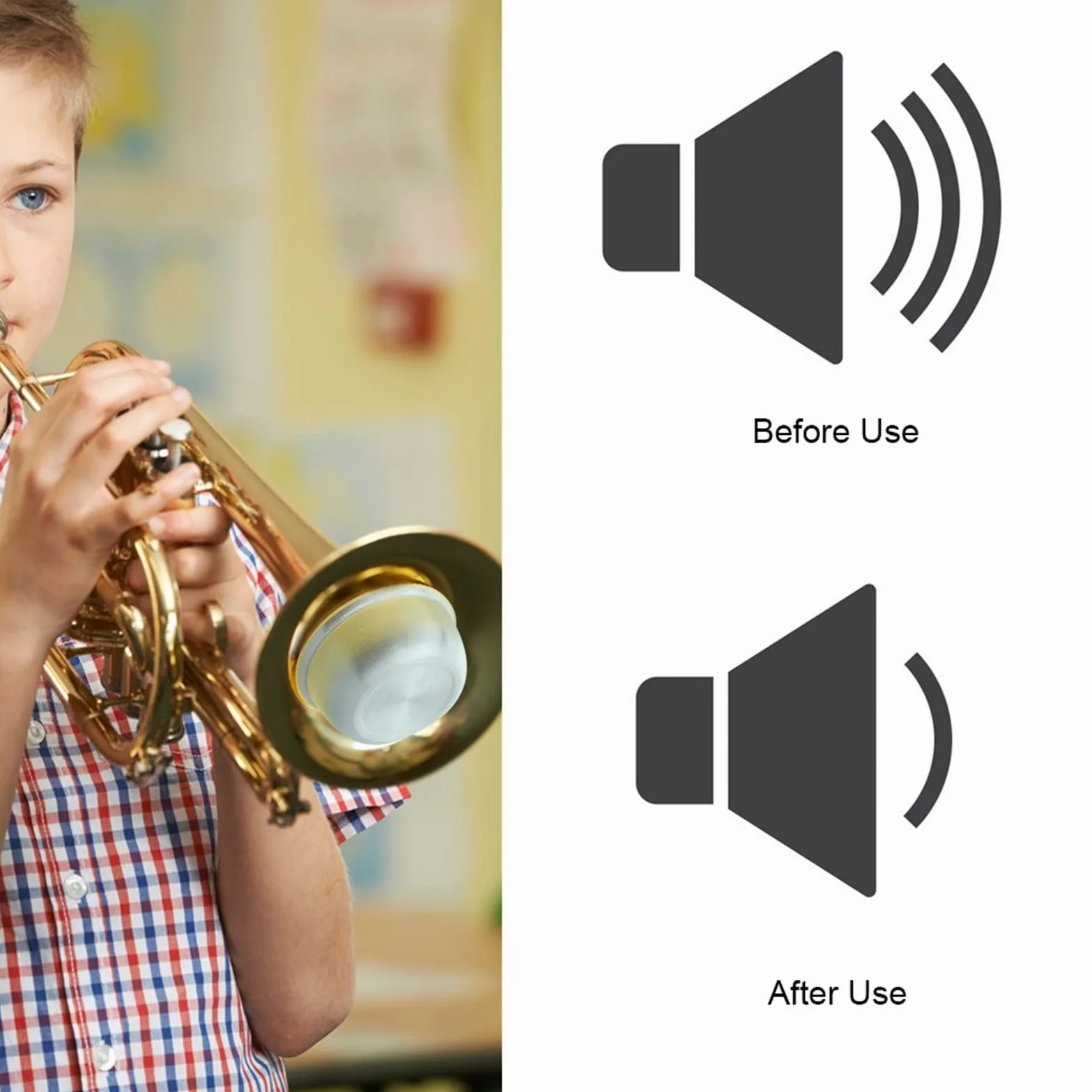 Trompetendämpfer, Tragbare, Langlebige Korkstreifen aus Aluminiumlegierung, Übungsdämpfer, Musikinstrumententeil, Trompetenzubehör
