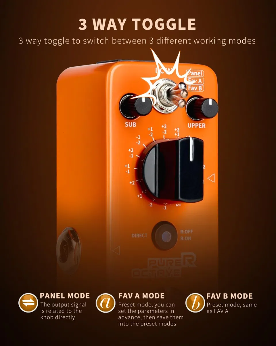 MOOER Micro Seires Overdrive, Boost, Delay, Noise Gate, Flanger (Purer Octave)