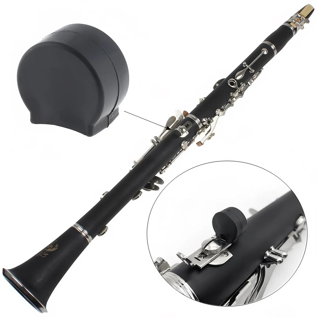 ZKGYUS 6 klarinette gummi,Klarinette Finger Rest Sleeve Schwarz Wind Finger Rest Hand Rest Sleeve Klarinette Finger Drag Sleeve Hand Rest Musikinstrument Zubehör