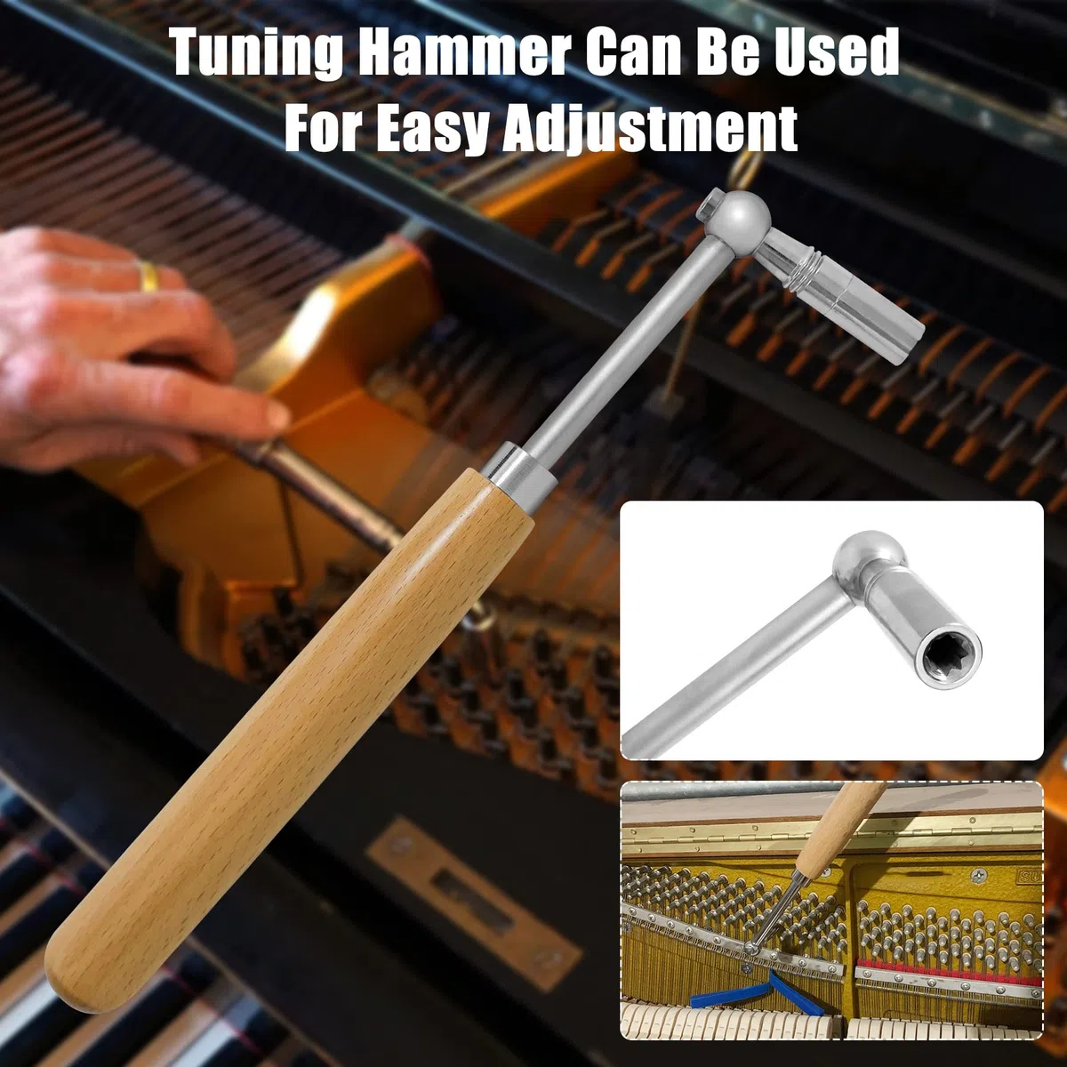 6-teiliges professionelles Klavier-Stimmset, Klavierstimmer, Hammer-Dämpfungs-Set | Klavier-Stimmhebel-Werkzeuge mit Koffer