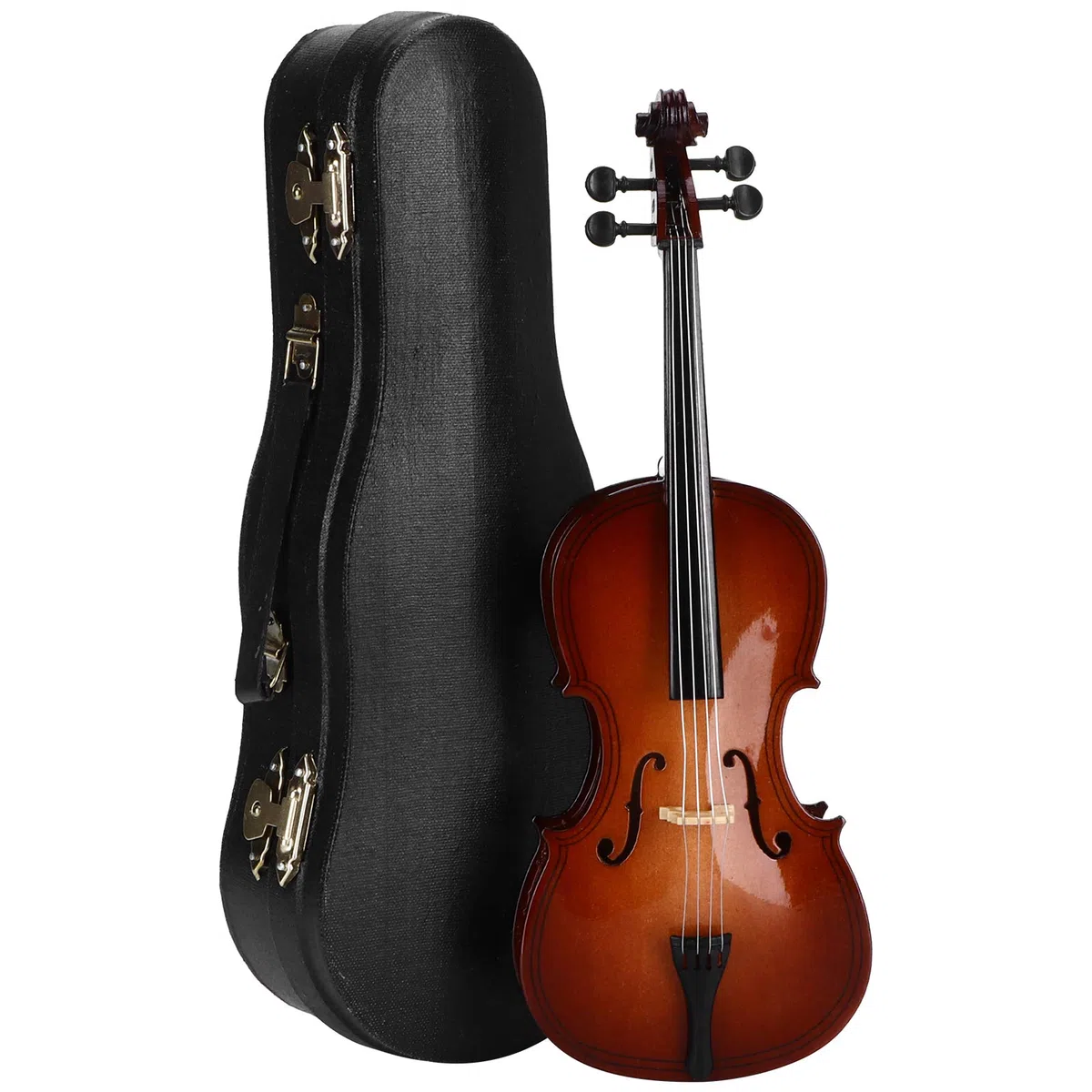 Mini-Cello-Modell, Ornament, Holz-Cello Mit Bogenständer, Koffer, Bass, Musikinstrument, Sammlerstück, Geschenk Für Freunde, Kinder