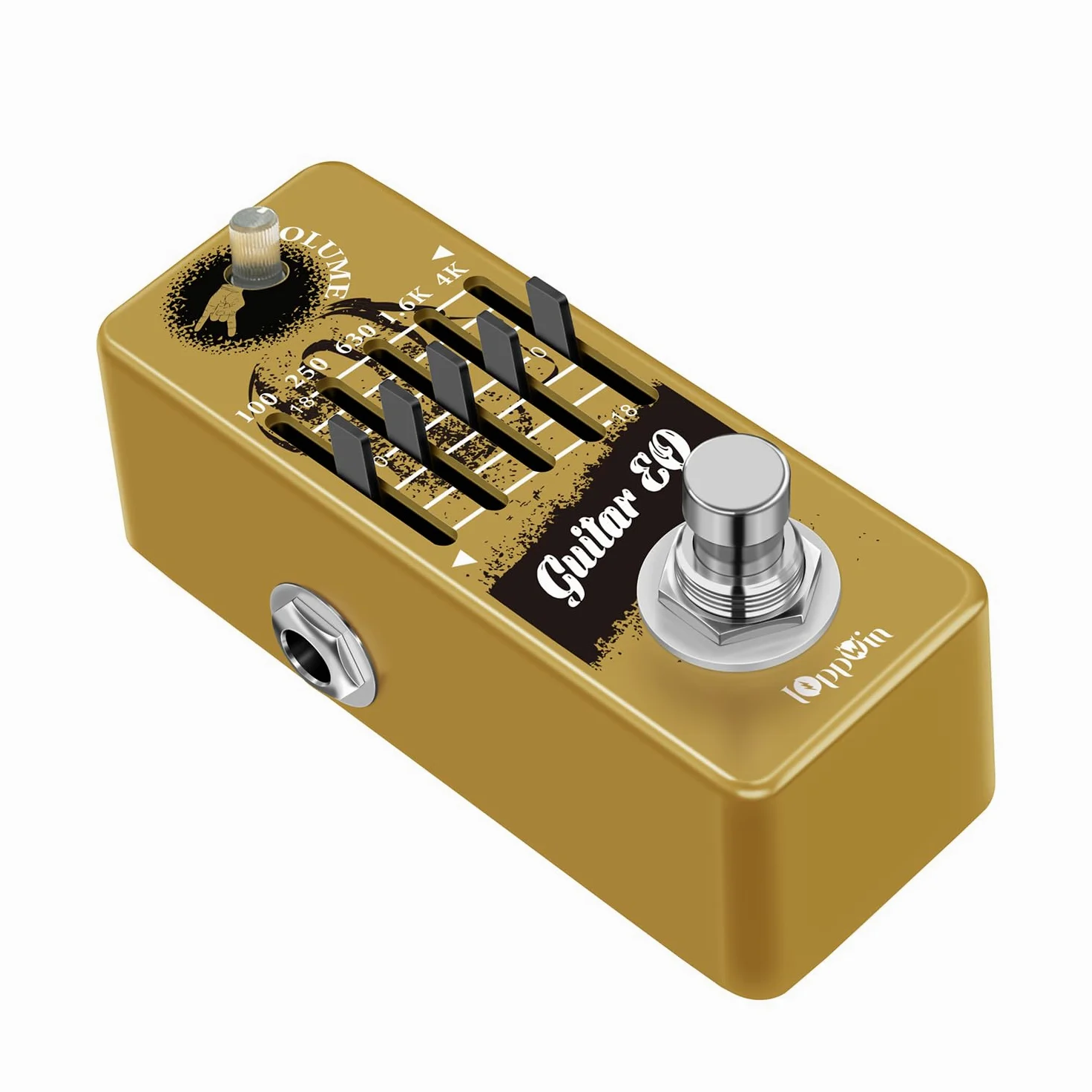 Gitarrenpedale, 5-Band Guitar Graphic Equalizer Pedal mit Master Level Control - True Bypass & Metal Shell