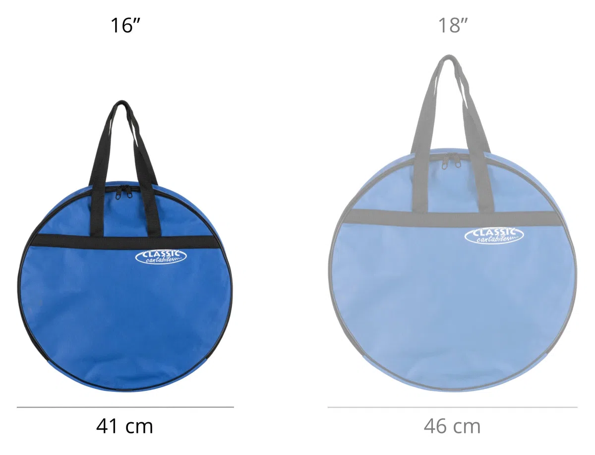 Classic Cantabile Tasche für 16" Schamanentrommel - Passend für Trommeln mit 41 cm Durchmesser - Gepolstert - Für Handtrommeln und Frame Drums - Blau