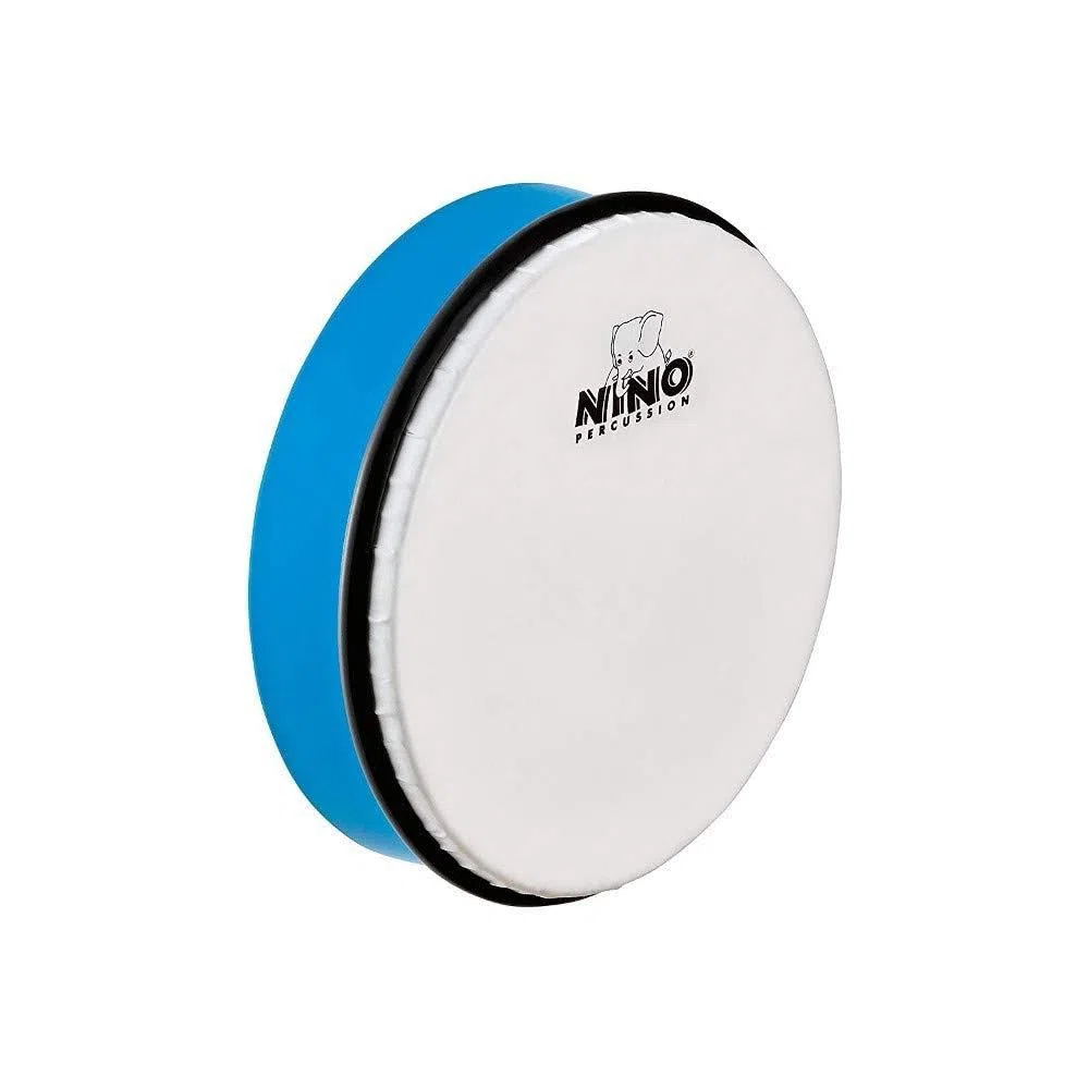 Nino Percussion Hand Drum Instrument - Große Handtrommel für Kinder ab 5 Jahren - Durchmesser 10 Zoll (ca. 25 cm) - Kunststoff, Blau (NINO5SB)