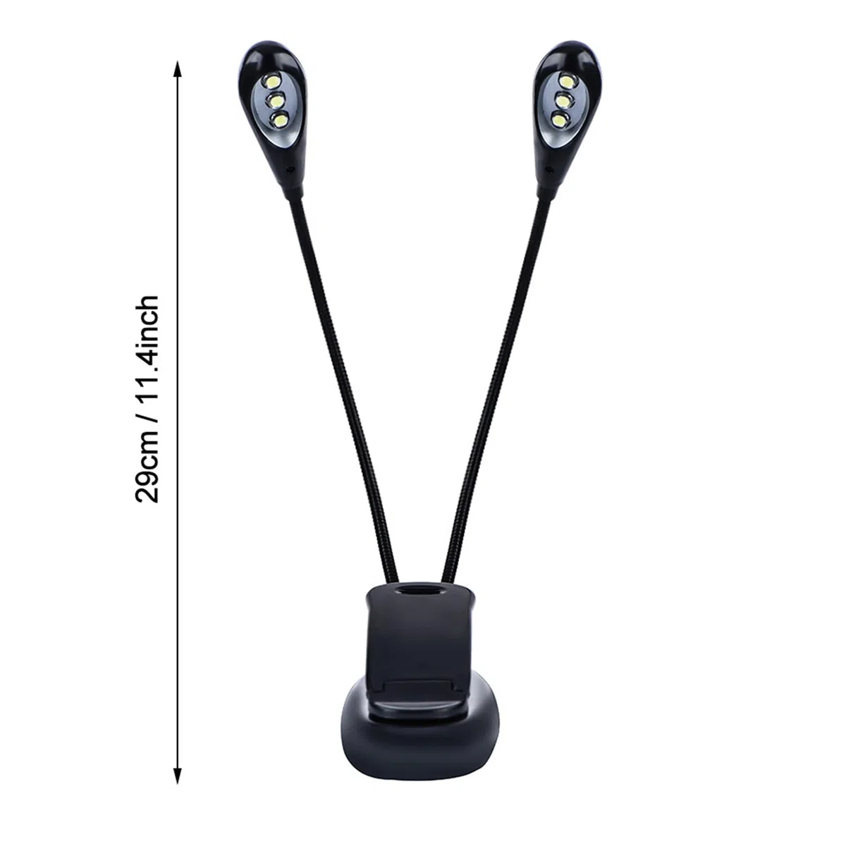 Wiederaufladbare Musikständer Licht, Clip auf Licht, optionale 6 LED- oder 8 LED -verstellbare Arme Licht (6 Lichter)