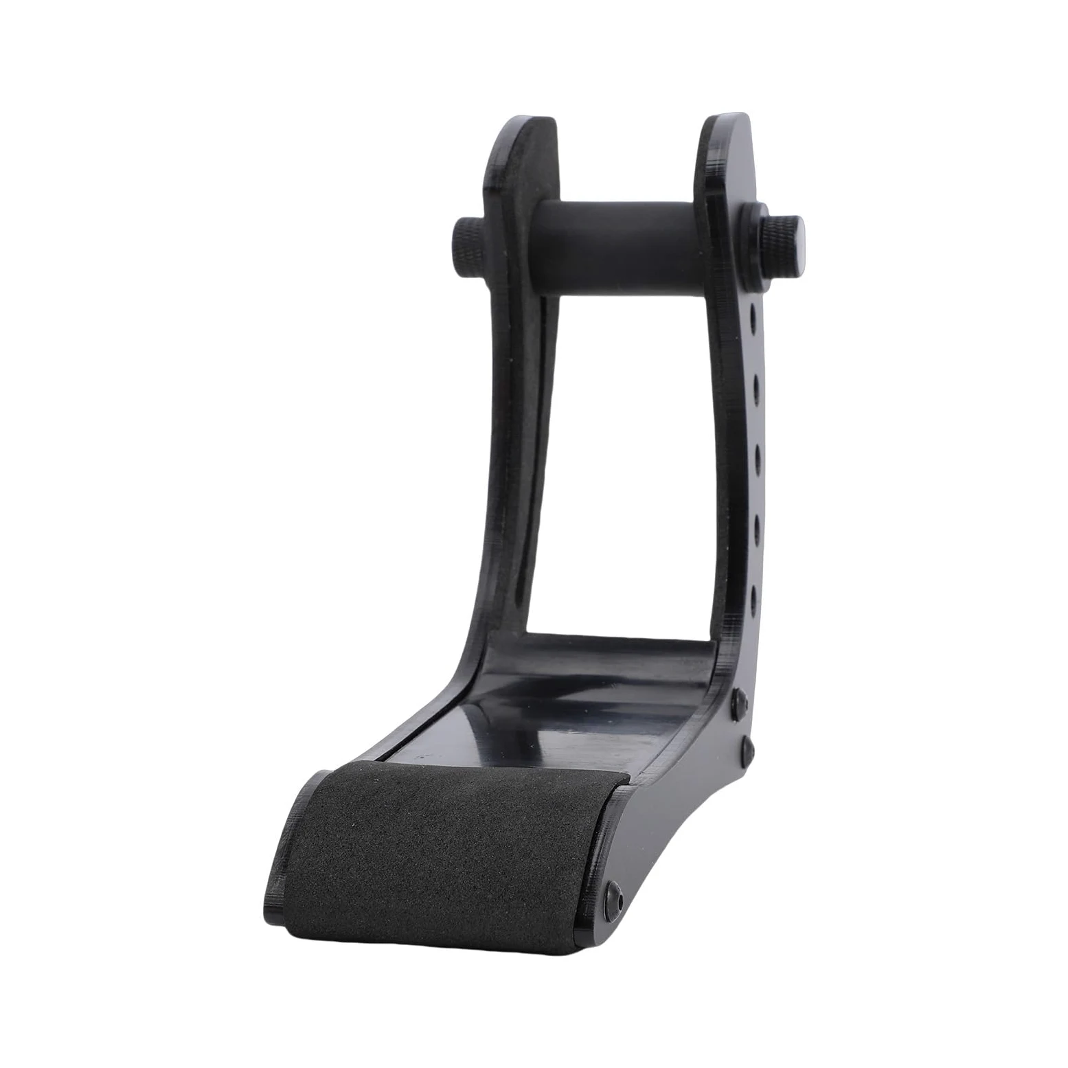 E-Gitarren-Stützständer, Stabile Acryl-Klemme, 6-fach Höhenverstellbarer Halter für 35–55 Mm Beinstütze, Universeller Bodenständer für E-Gitarristen (BLACK)