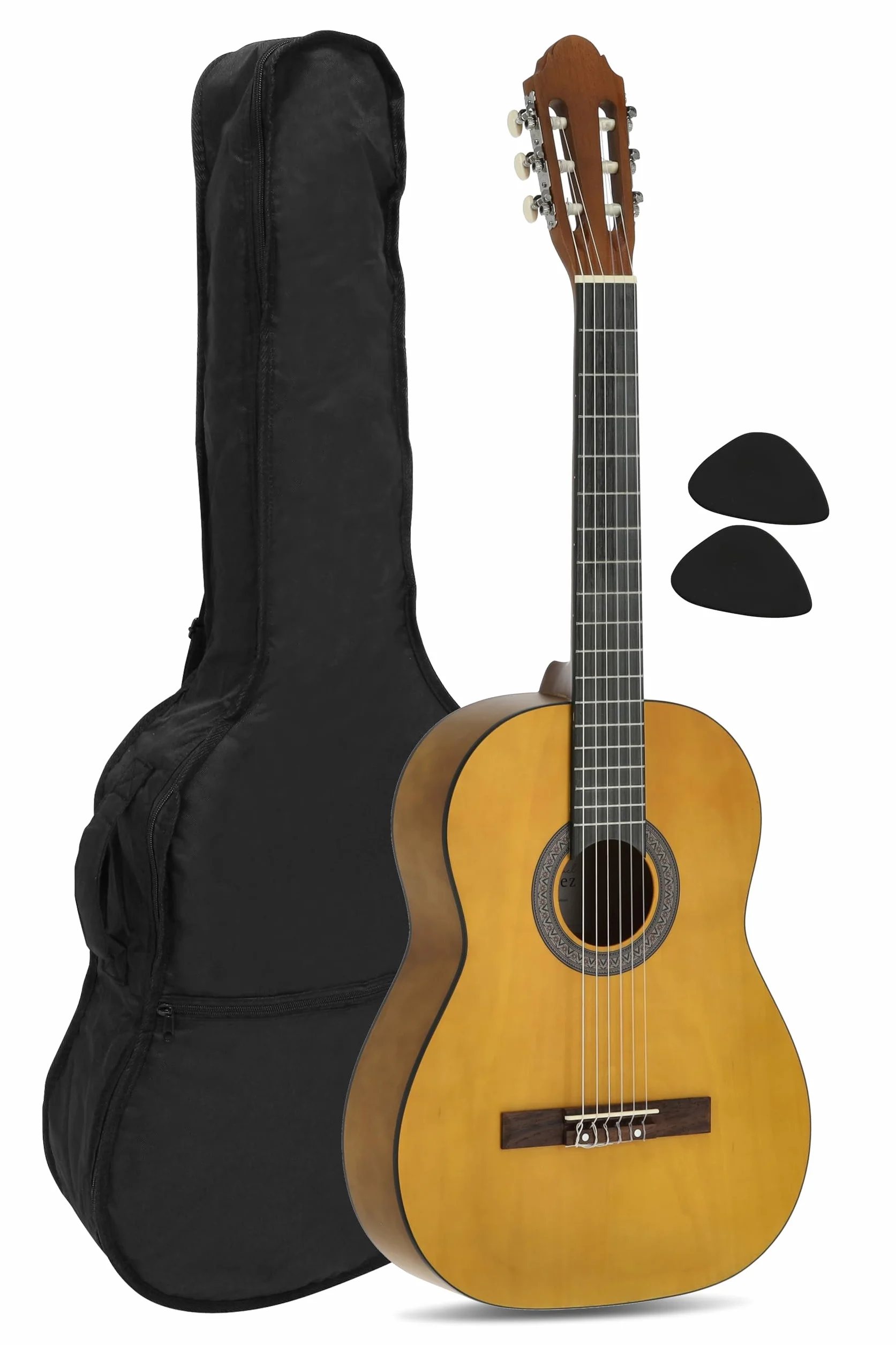 Konzertgitarre - klassische Gitarre - 4/4 honey - Naturfarben - inkl. Tasche