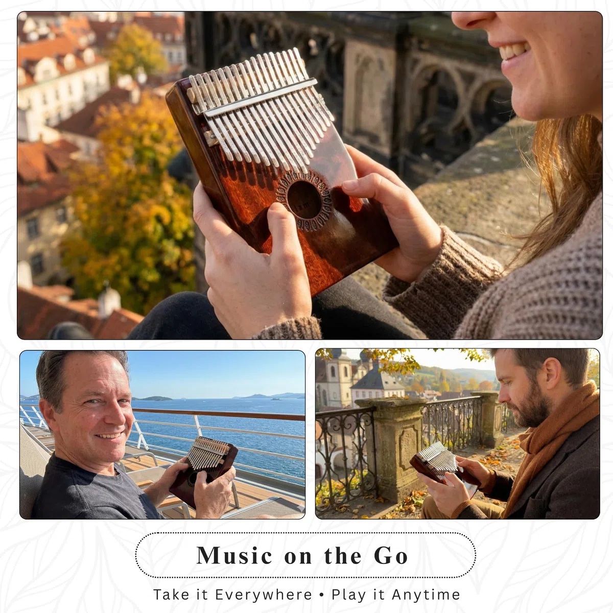 Newlam Kalimba Daumenklavier 17 Tasten Musikinstrument, Fingerklavier Instrument Klaviergeschenk für Kinder und Erwachsene Anfänger