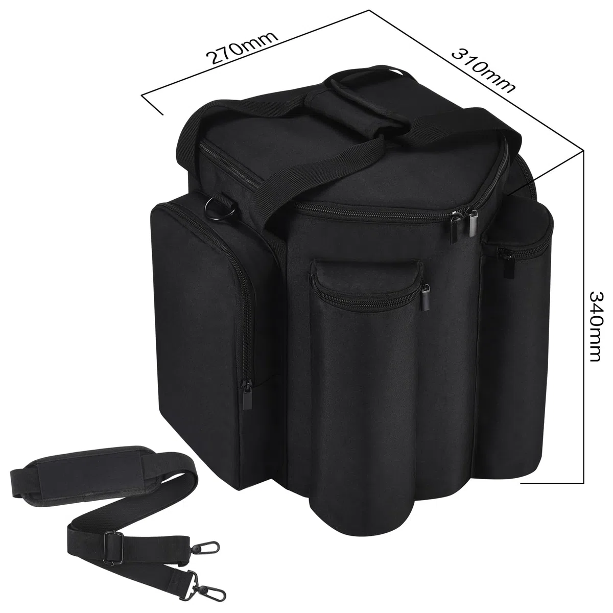 Tasche für Bose S1 Pro/S1 Pro+ PA-System,Reise-Umhängetasche Abdeckung kompatibel mit Bose S1 Pro/S1 Pro+ System,zusätzliche Taschen für Mikrofon,Ladegerät,Kabel,Zubehör (Schwarz)