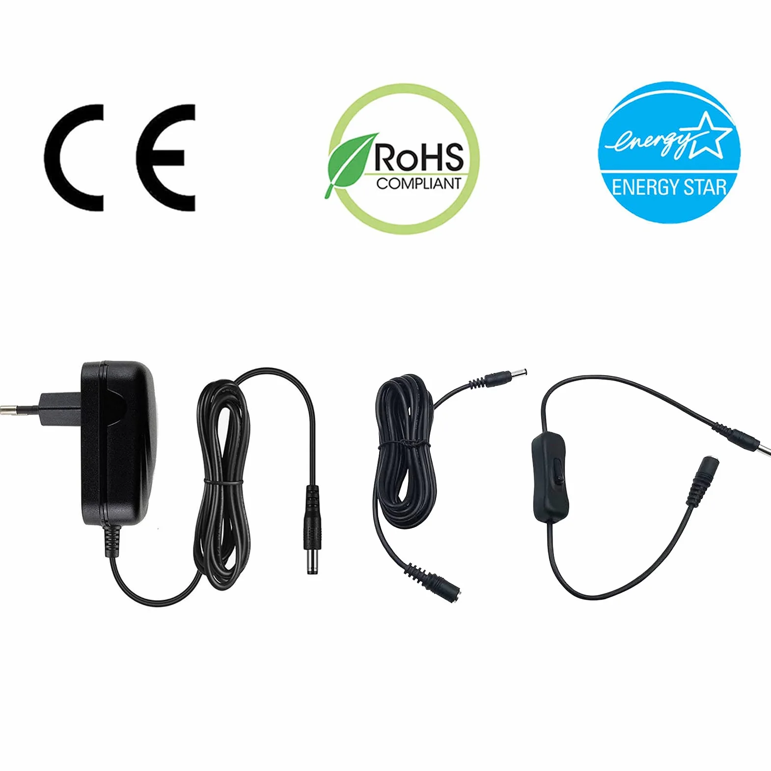 MyVolts 12V EU-Netzteil kompatibel mit Musical Fidelity V90-LPS Phono Stage - mit Verlängerungskabel und Inline-Schalter