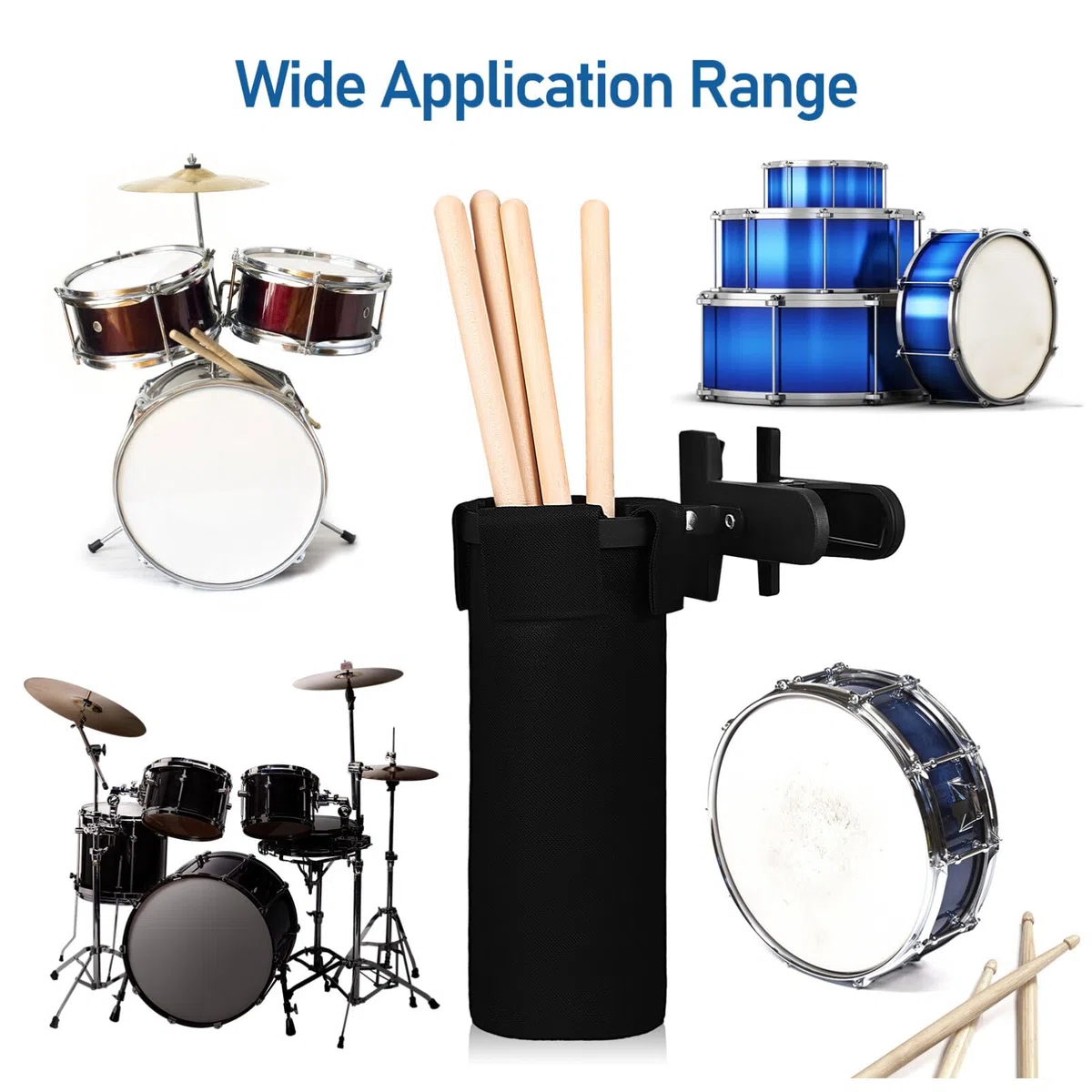 Vaguelly 1 Set Drum Sticks Bag Drumstick Holder Clip On Holder Drum Sticks with Box Grabber Drumsticks