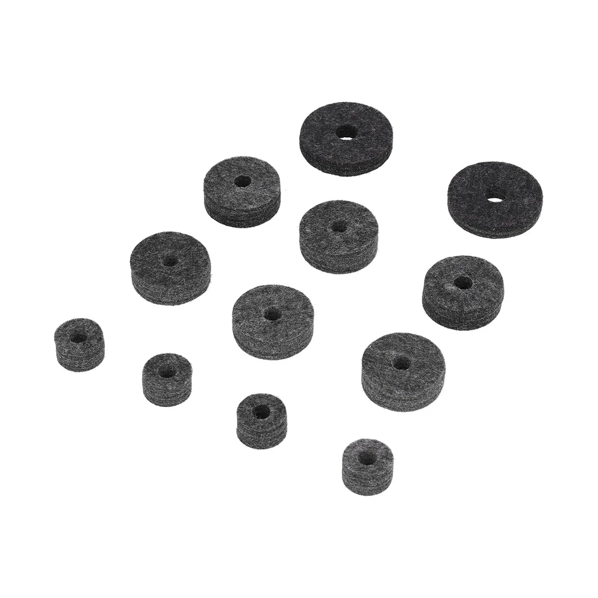 Schlagzeug-Set aus Filz, praktische Standardgröße Enthält 23-teilige Becken-Filz-Sets für Boom-Ständer für die meisten Schlagzeug-Sets