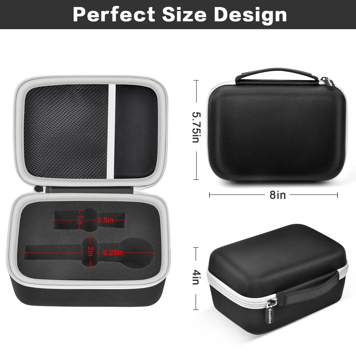 Mikrofon-Etui kompatibel mit Shure SM58/ SM57/ PGA48/ SM58S/ BETA 58A/ PGA58 Cardioid Dynamische Gesangsmikrofone, Handmikrofon Karaoke-Tool-Aufbewahrung für A25D Ständer-Adapter und Kabel - Nur Box
