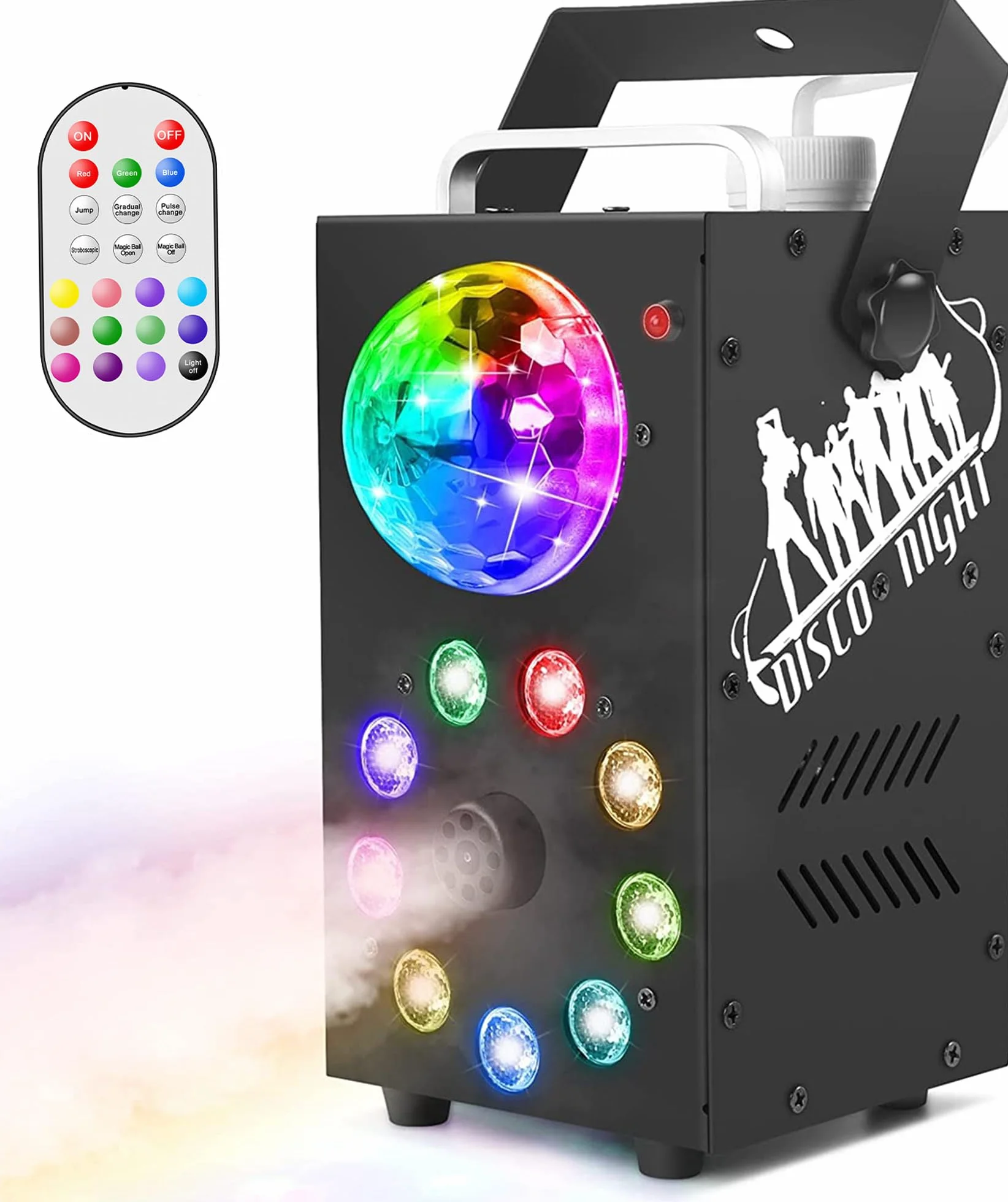 Nebelmaschine, 700W Nebelmaschine mini mit LED Discokugel，Nebelmaschine Halloween mit Fernbedienung für Dekorationen, Halloween, Weihnachten, Partys und Bühnenshows