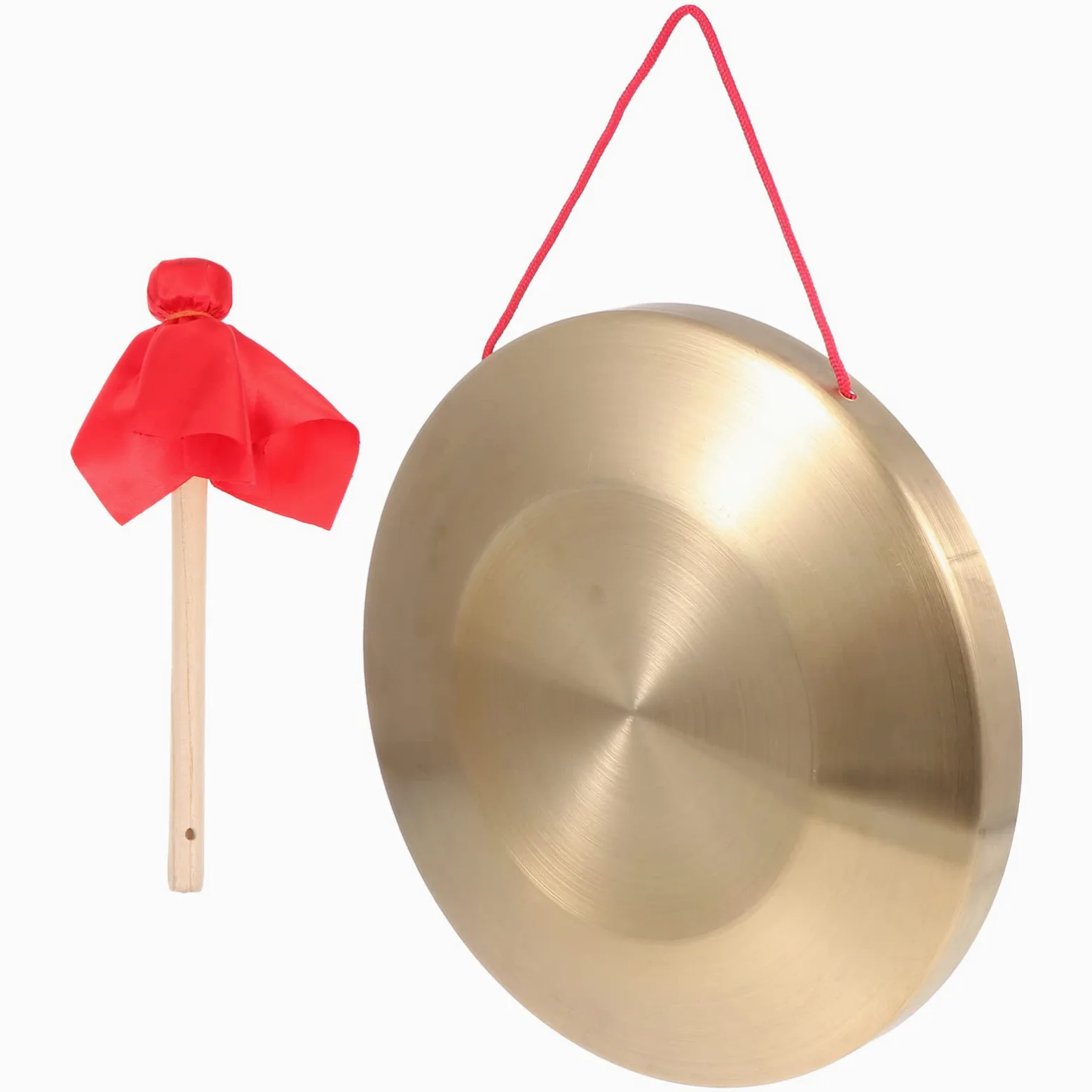 Generic Gong mit Schlägel, 22 cm Tam Tam Gong Traditionelles Chinesische Percussion Instrument, Kupfer Dekorative Chau- Gong für Zuhause, Büro