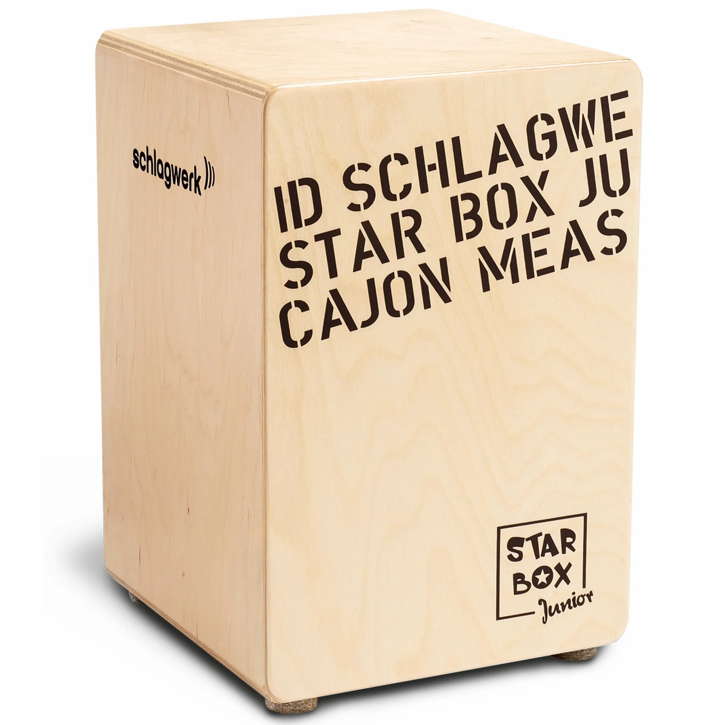 Schlagwerk CP400SB Star Box Kids Cajon - Cajon Instrument speziell für Kinder und kleine Trommler - Musikinstrument Schlagzeug für Kinder mit Snare 24 x 24 x 36 cm - Made in Germany