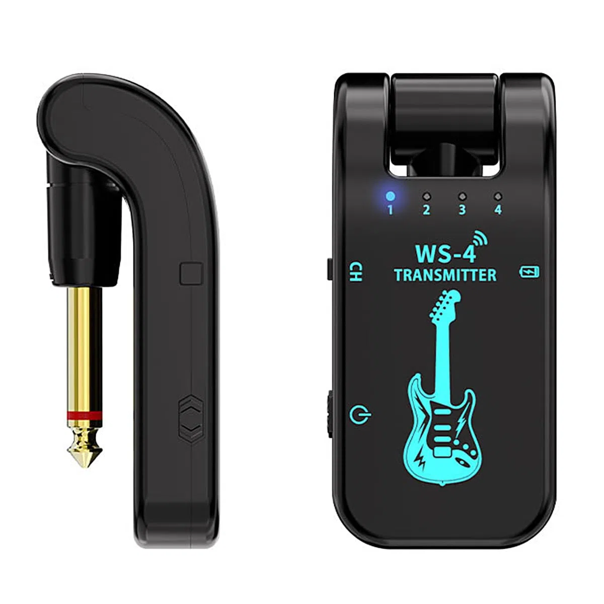Sarini Neuer 2,4G-Funksender für Gitarre,Funksender und -empfänger für E-Gitarre,8-Kanal-Funkübertragungssystem für Gitarre,10 Stunden Akkulaufzeit