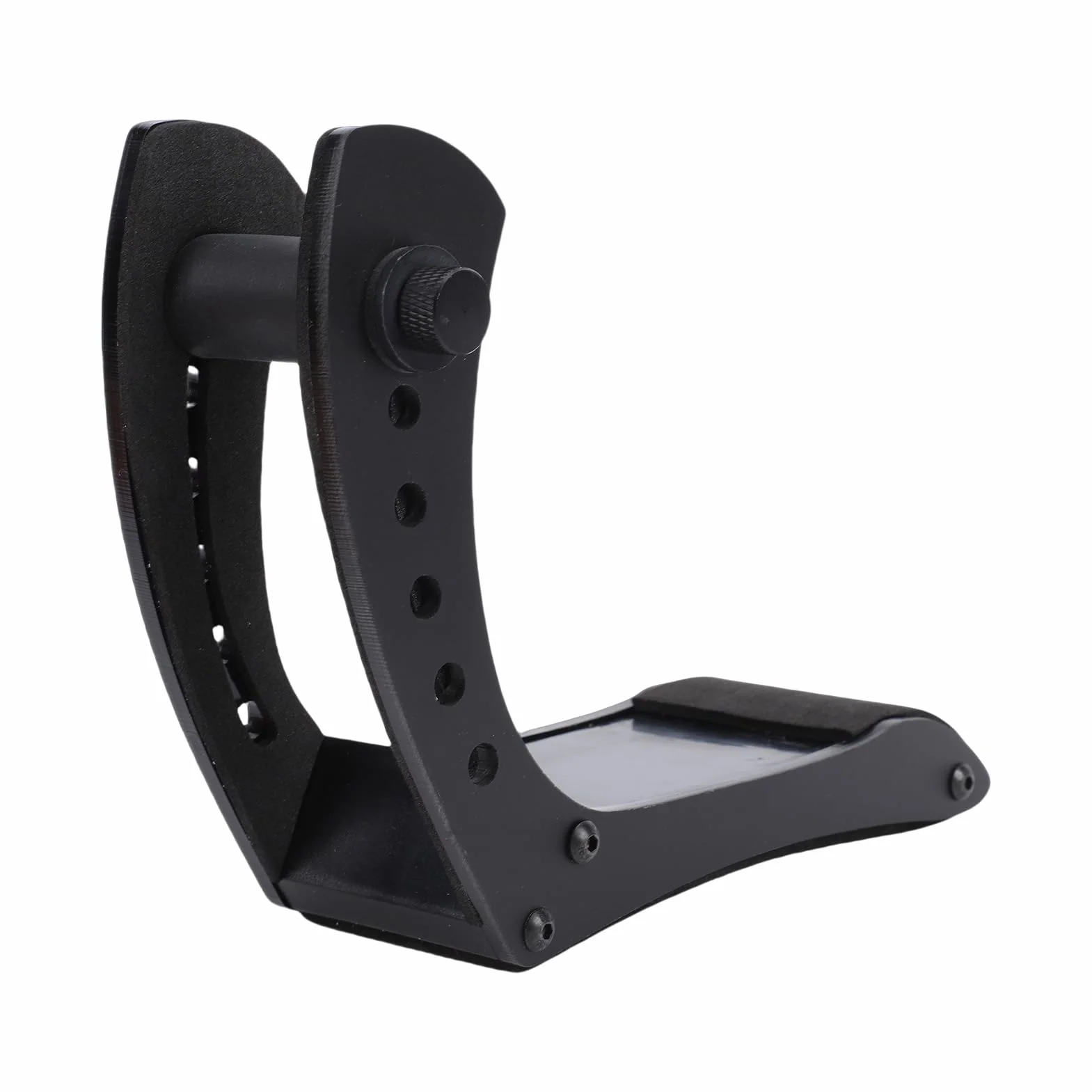 E-Gitarren-Stützständer, Stabile Acryl-Klemme, 6-fach Höhenverstellbarer Halter für 35–55 Mm Beinstütze, Universeller Bodenständer für E-Gitarristen (BLACK)