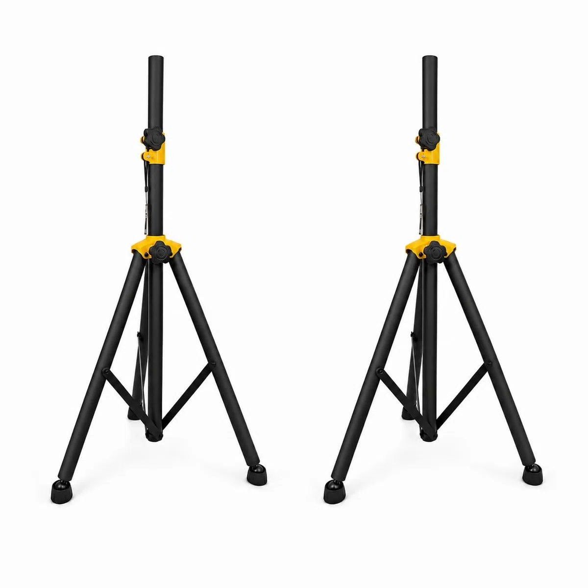 Premium X 2er Set Lautsprecherstativ 105-165 cm, 2X Boxenstativ aus Stahl bis 50 kg, höhenverstellbares PA Stativ mit 35 mm Aufnahme, Sicherungspin & rutschfesten Kugelgelenk-Füßen