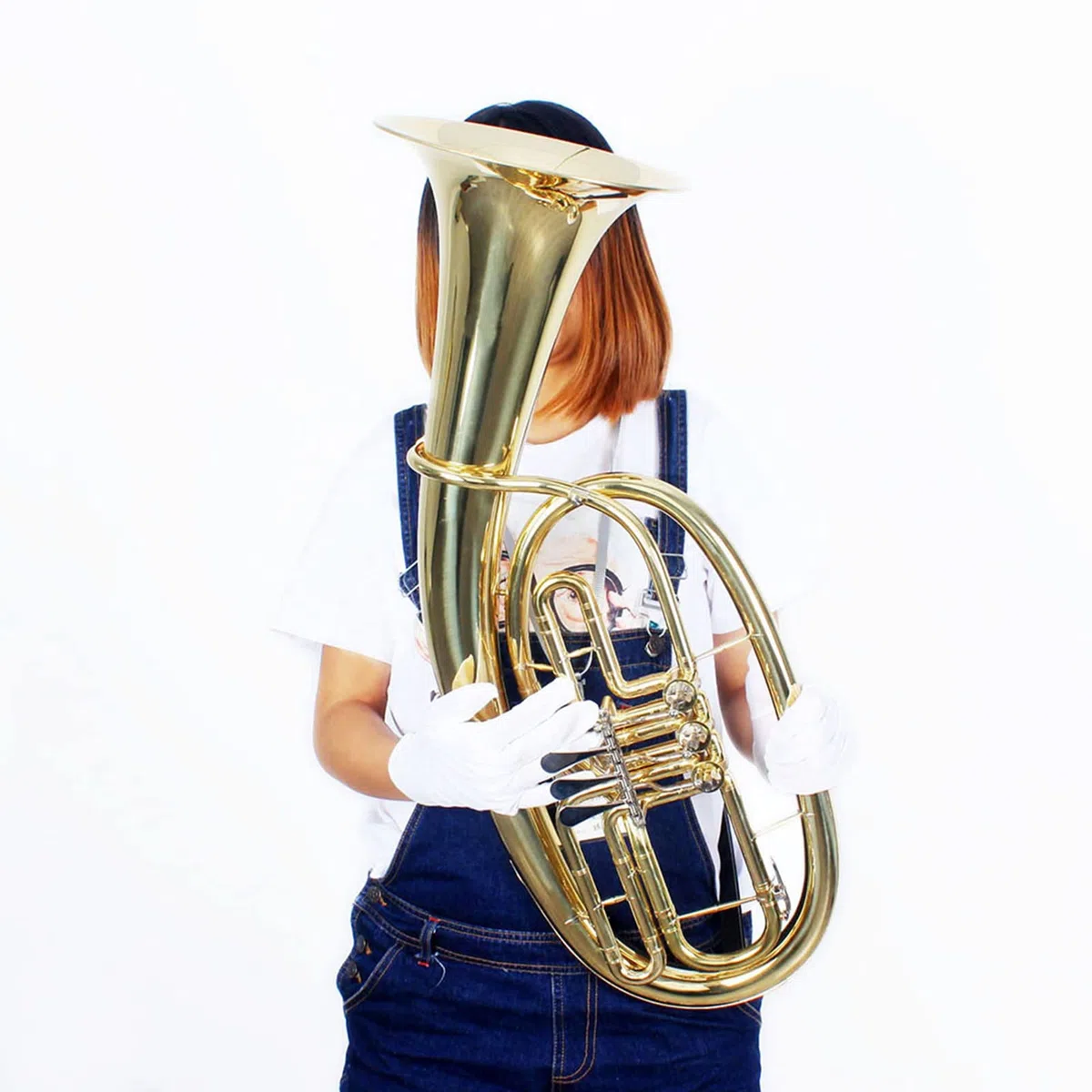 SEAFRONT Tuba Band Tenorhorn, verstellbar Bombardin, Schulterriemen aus Leder, Zubehör für kinder Euphonium Gurt Musikinstrumente
