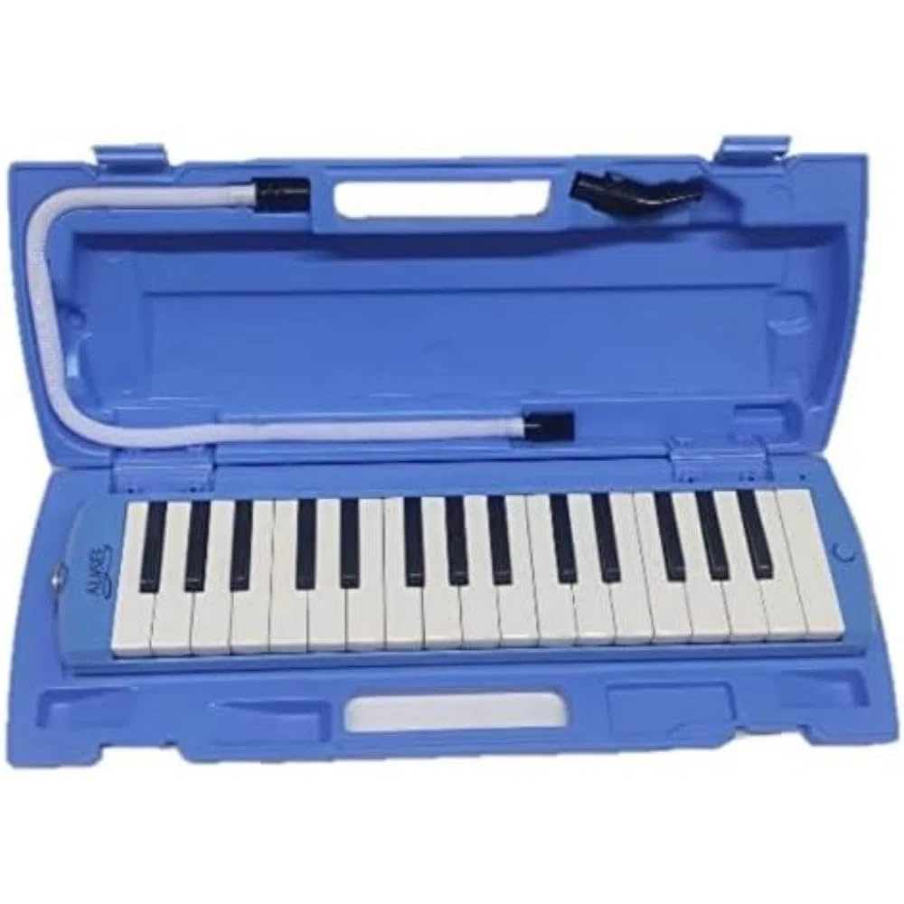 Melodica 32 Tasten MH32-BL - Hellblau - Blasmusikinstrumente, Mittelschulmelodica mit 32 Tasten, kompakt, leicht zu transportieren