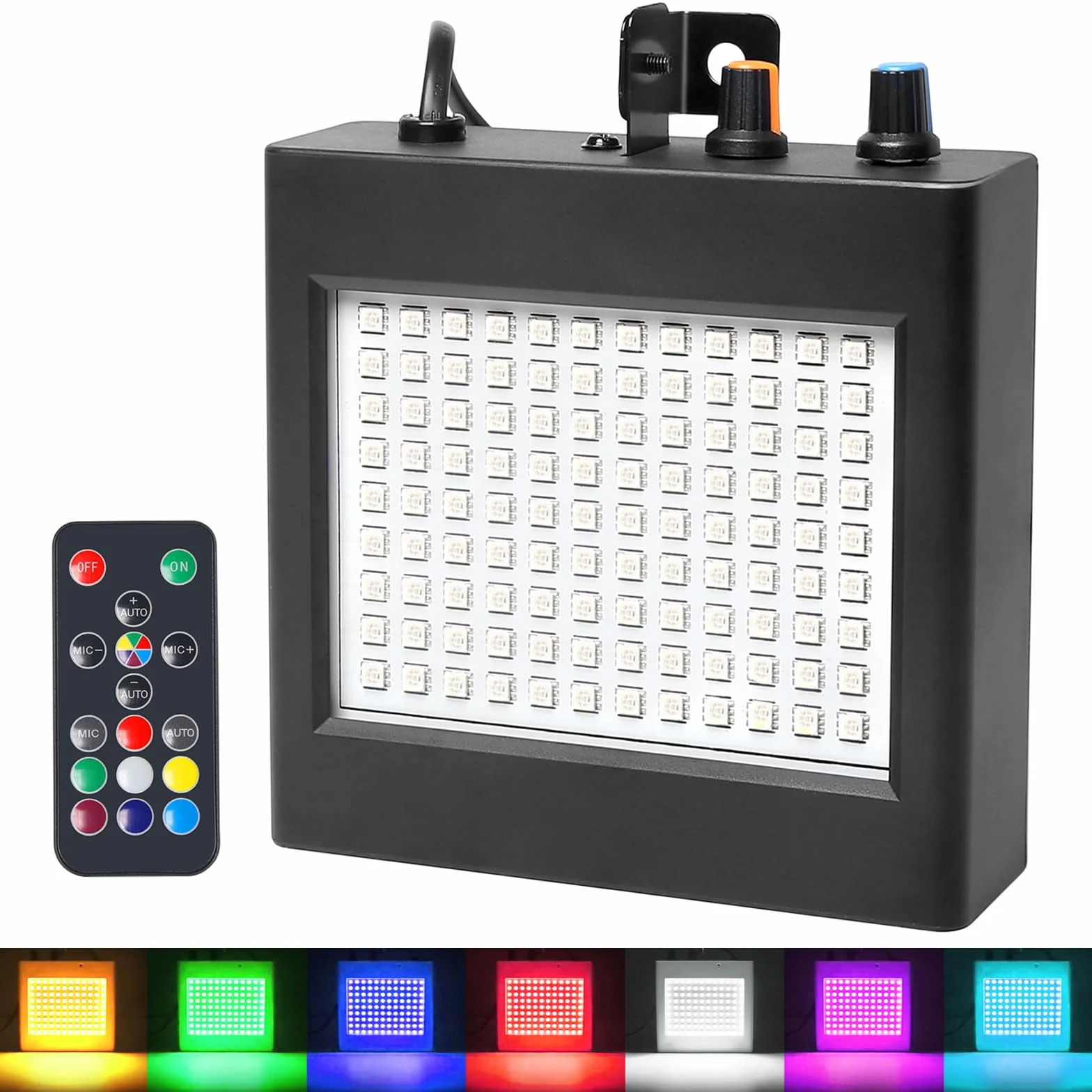 Multicolor Stroboskop mit Fernbedienung Disco Licht, 108Led Stroboskope Musikgesteuert Disco Blitzlicht für Room, Discolicht Party Disco Strobe Light Stroposkopblitzer Blitzer Projektor Lichteffekte