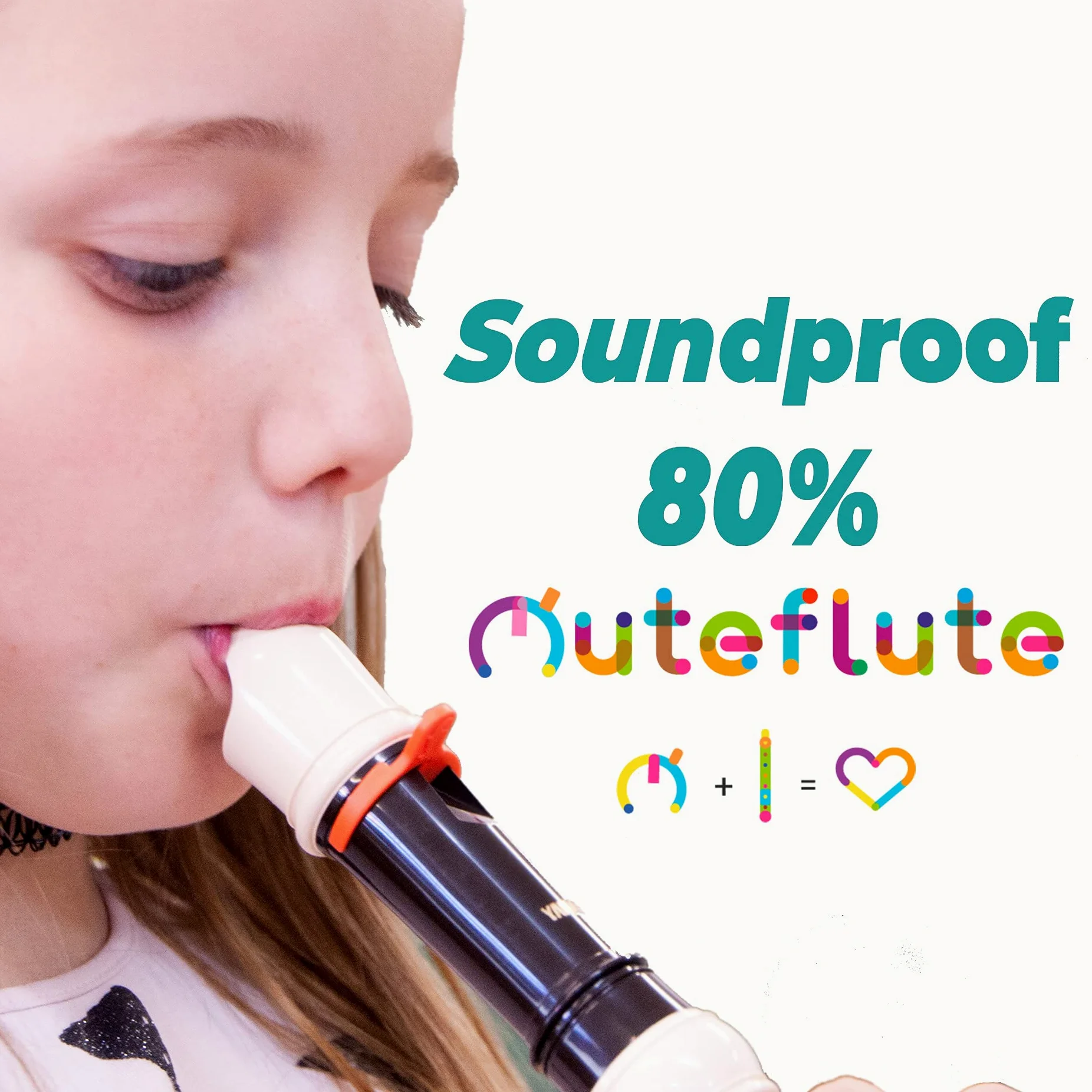 Papelivi Muteflute Premium-Dämpfer für Blockflöte (Hohner - Yamaha) in Blisterverpackung * Reduziert Schalldämmung (80%) oder komplett (100%) Ihre Flöte
