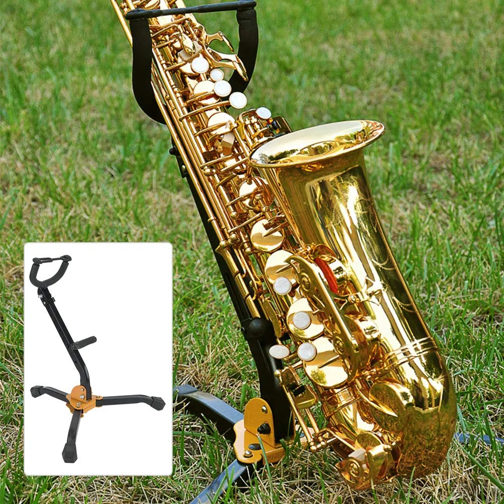 Faltbarer Saxophonständer,Saxophonständer Verstellbar Robustes Metall, Saxophone StandAlto Saxophone StandTenor Saxophon Ständer Rutschfest Tragbar für Saxophon Zubehör