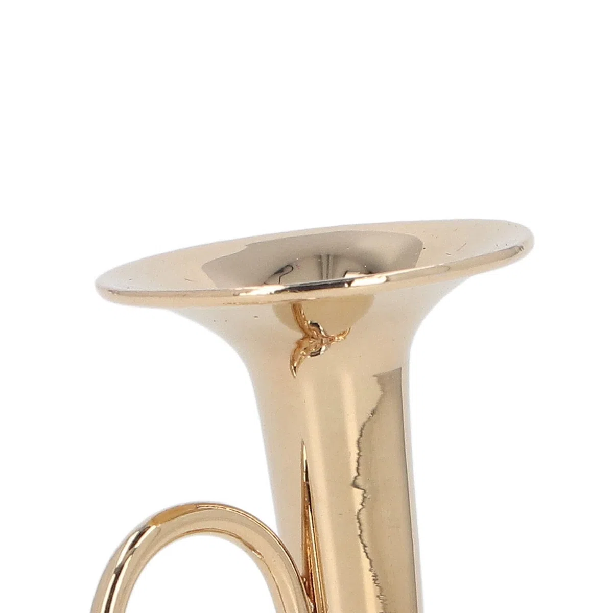 Miniatur -Tuba -Modell, messinggold plattiert Euphonium Mini Miniatur Tuba Musikinstrument mit Basis Weihnachtspuppenhaus Spielzeugdekoration