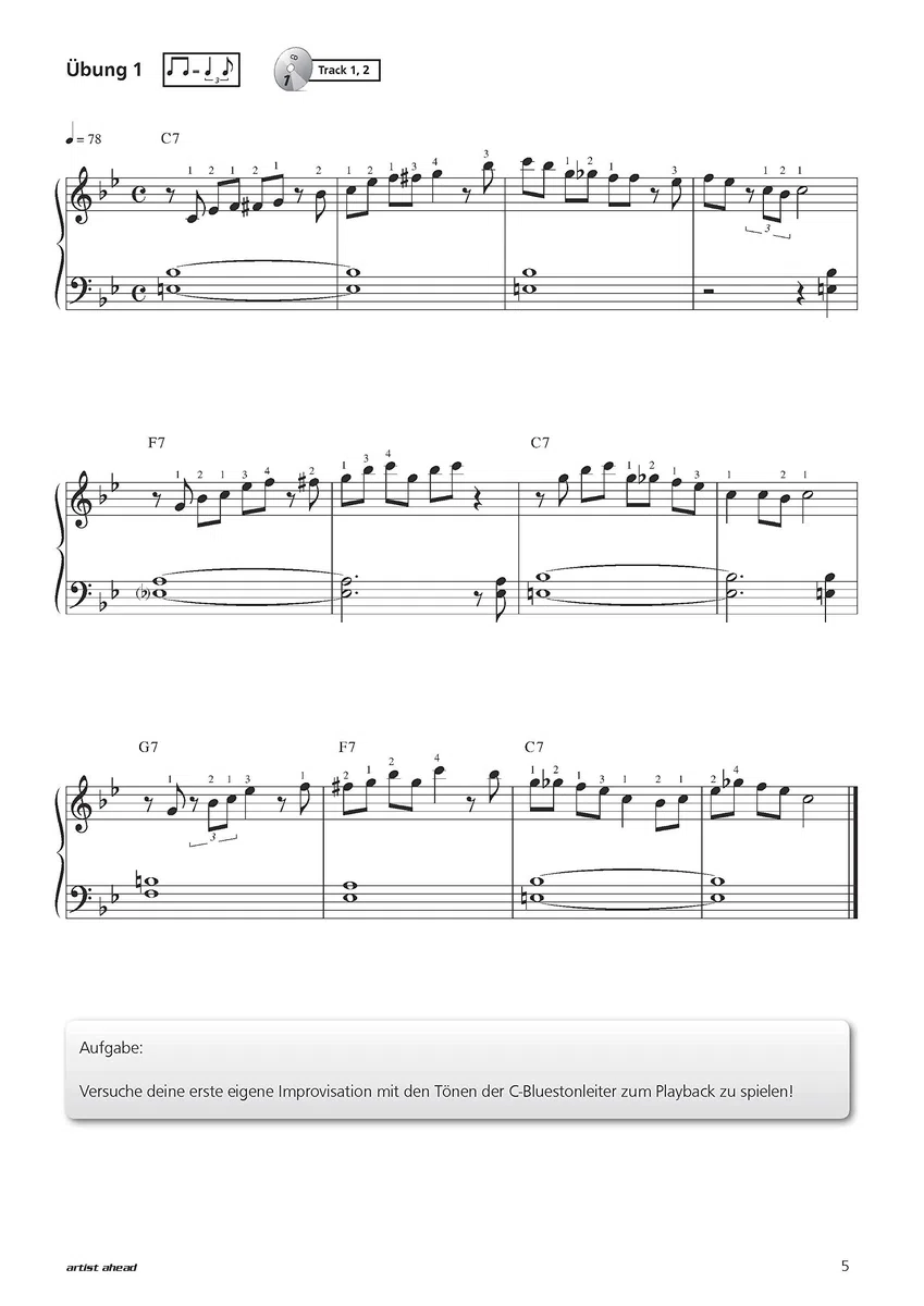 Die außergewöhnliche Schule für Blues-Piano: Der einfachste Weg zur perfekten Blues-Improvisation (inkl. Download). Lehrbuch für Klavier. Klavierschule. Klavierstücke. Klaviernoten. Musiknoten.
