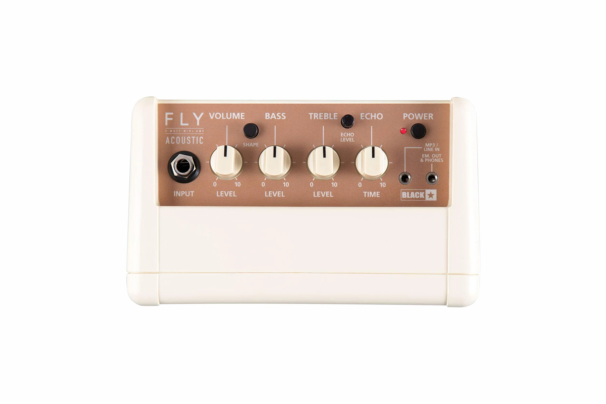 Blackstar Fly 3 Akustischer, tragbarer, batteriebetriebener Mini-Gitarrenverstärker mit 3 Watt, eingebauter Echo-MP3-Line-In und Kopfhörer-Line-Out